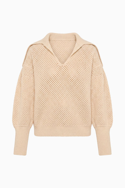 Cloud Designer Mesh Wool Knit Pullover, Flat Lay Front View | Ulla Johnson
