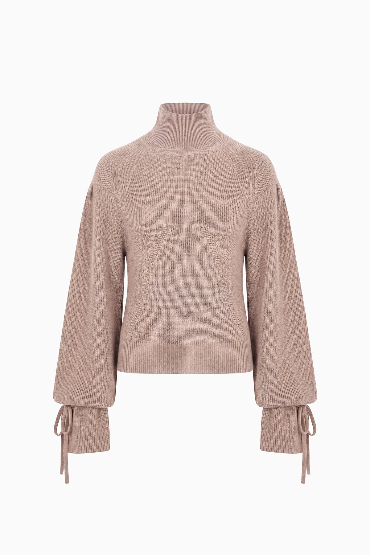 Pebble Merino Wool Turtleneck Pullover - Flat Lay Front View | Ulla Johnson