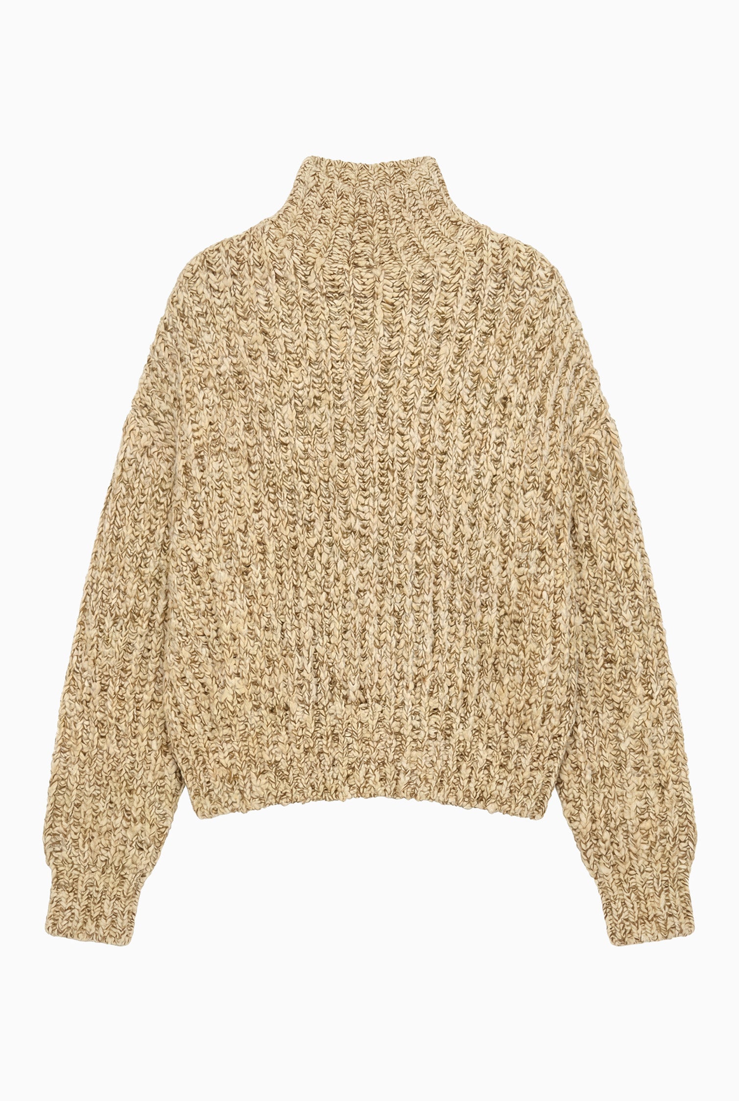 Ulla Johnson Alabaster Luxuriöser Rollkragen-Strickpullover - Draufsicht, Oversized-Silhouette | Ulla Johnson