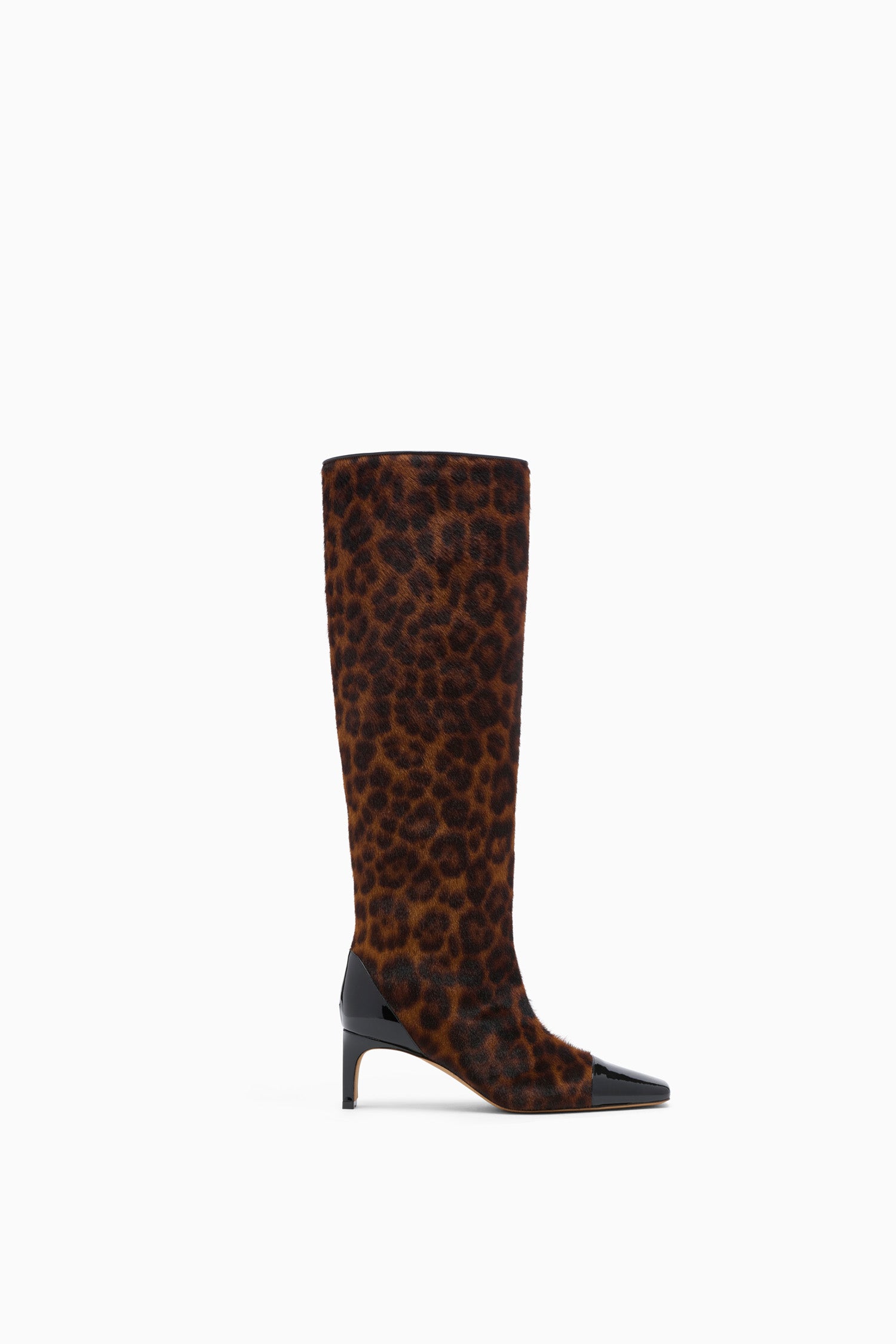Ulla Johnson Leopard Calfskin Knee High Boot - Alternate Side View, Luxury Boot | Ulla Johnson
