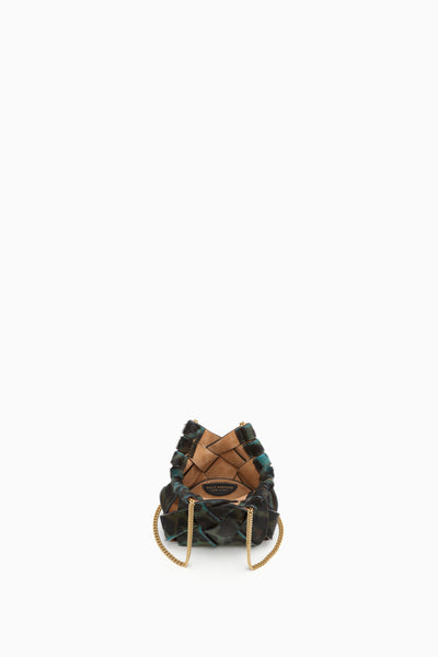 Emerald Leopard Leather Mini Crossbody Bag - Interior and Brand Label Detail | Ulla Johnson