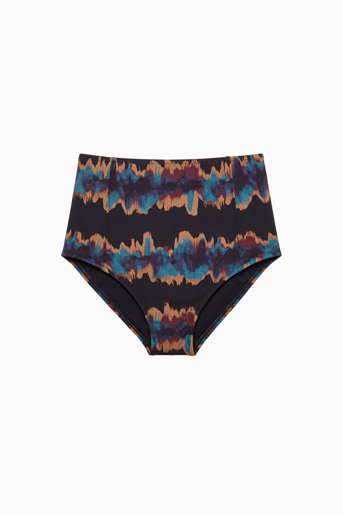 Bas de bikini taille haute à imprimé ikat Alloy Zahara - Vue à plat | Ulla Johnson