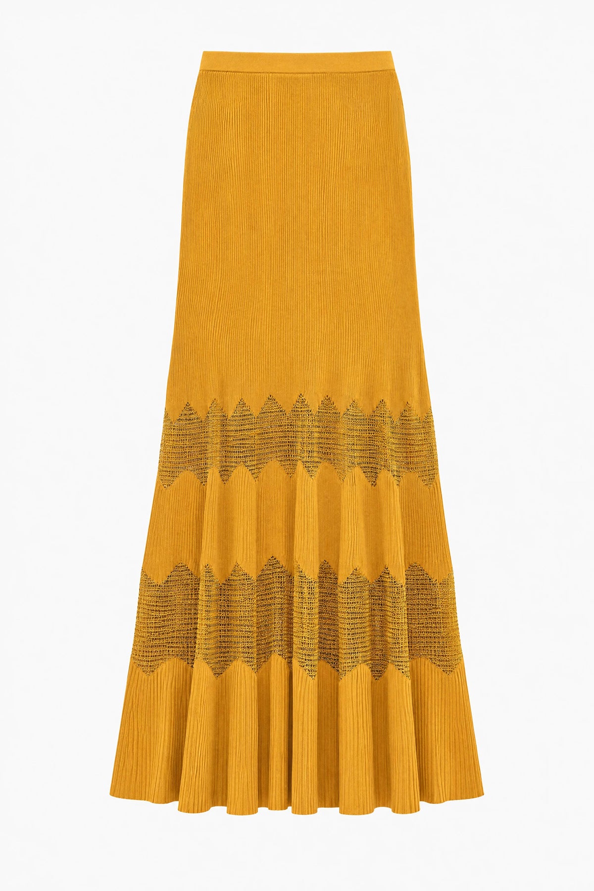 Jupe midi Bettine en maille - Topaz/gold