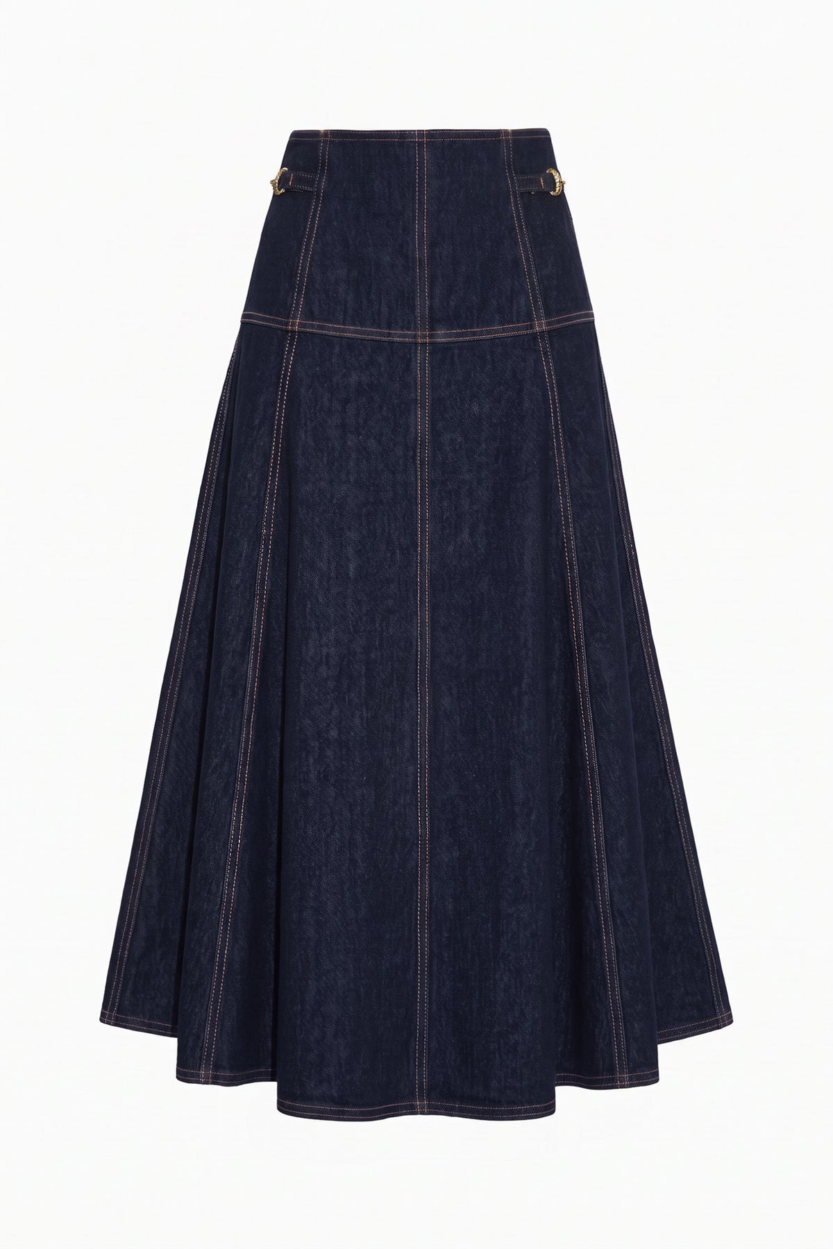 The Brigette Denim Midi Skirt - Tigris