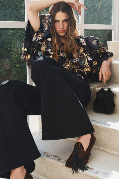 Leopard Calf Hair Premium Tassel Pump - AW26 Campaign Styled Look | Ulla Johnson