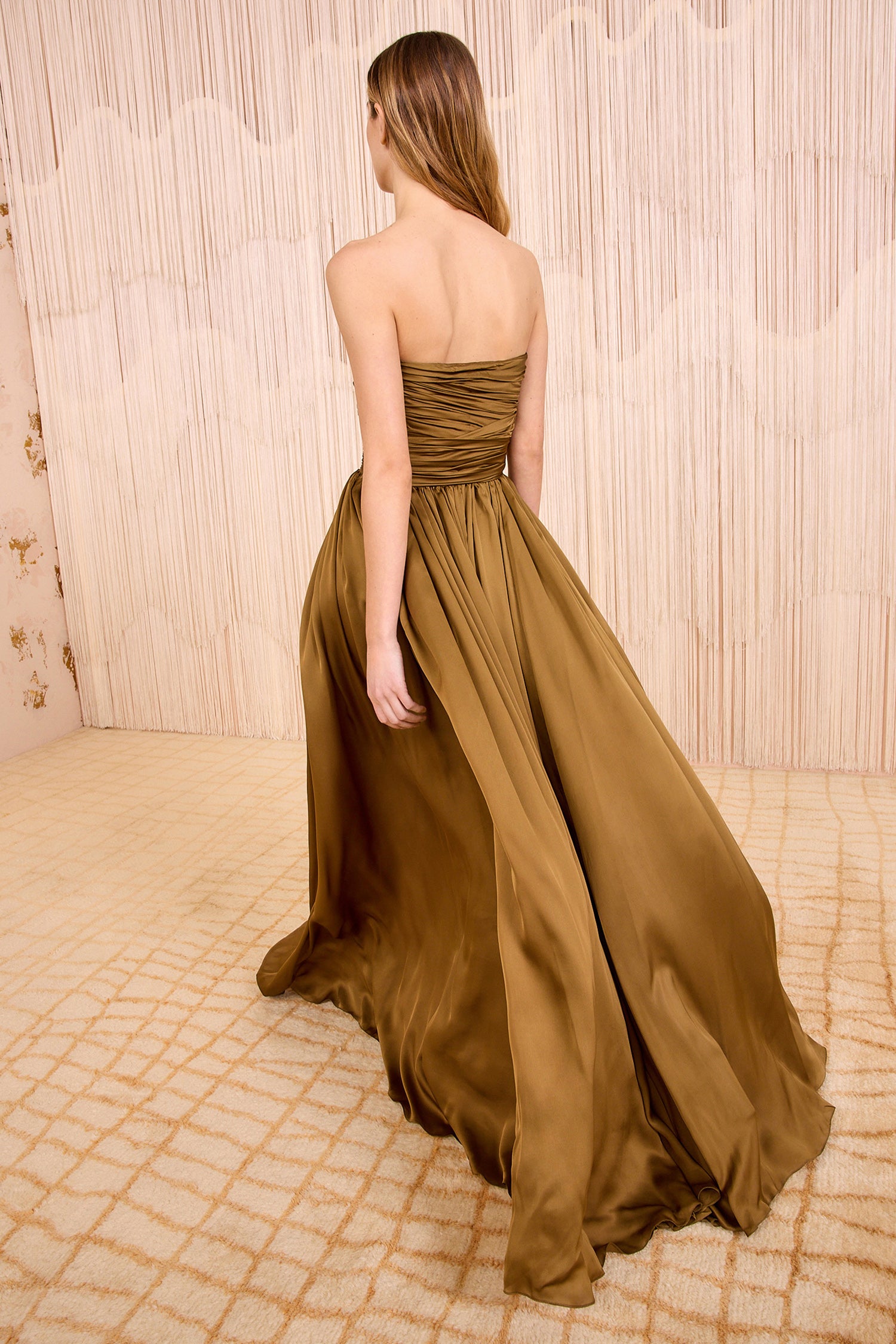 Ulla Johnson Willow Silk Anastasia Strapless Gown - Back View | Ulla Johnson