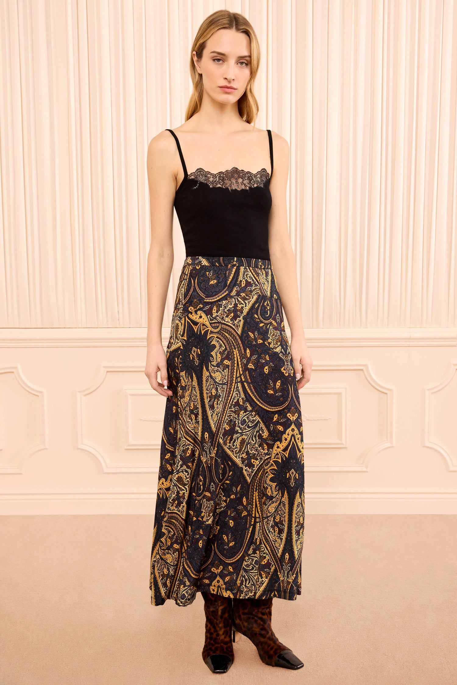 Ulla Johnson Gonna Paola in jersey - Twilight Paisley