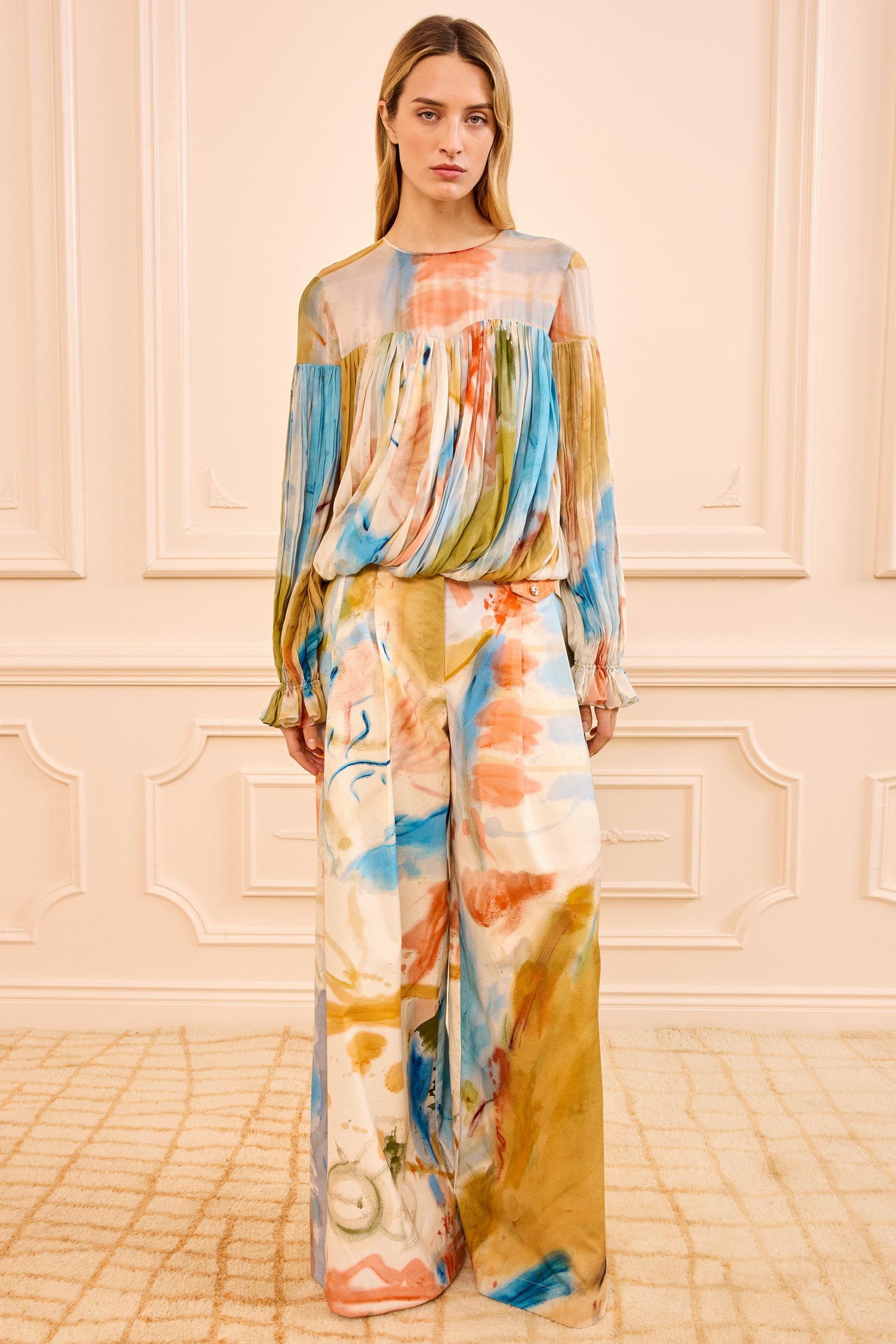 Ulla Johnson Western Dream Pearl Blouse Matching Set - Complete Look Front | Ulla Johnson