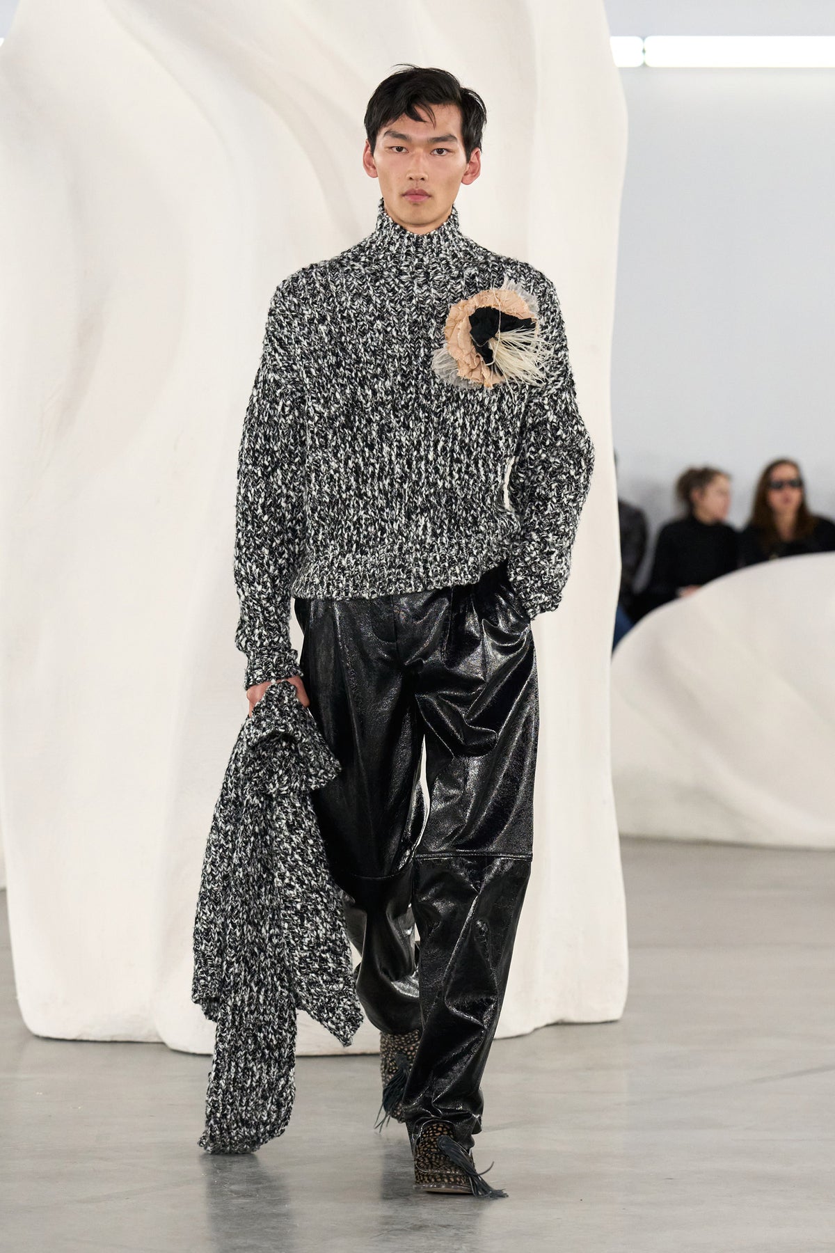 Onyx Mouline Knit Pullover - AW26 Runway Look 12, Full Length | Ulla Johnson