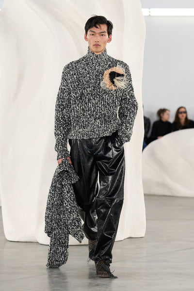 Onyx Mouline Knit Pullover - AW26 Runway Look 12, Full Length | Ulla Johnson