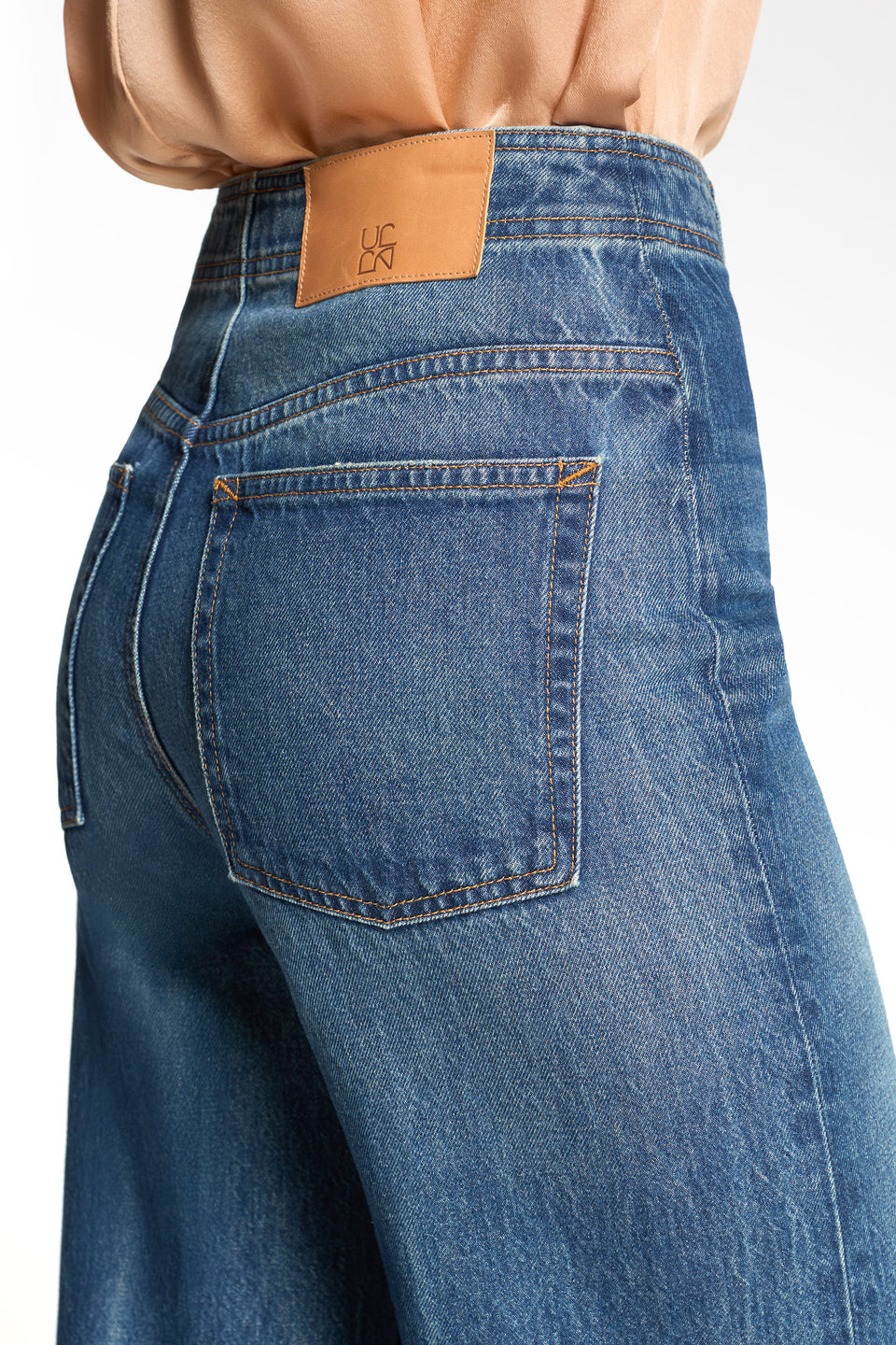 Danube Blue Bianca Jean - Waistband Detail | Ulla Johnson