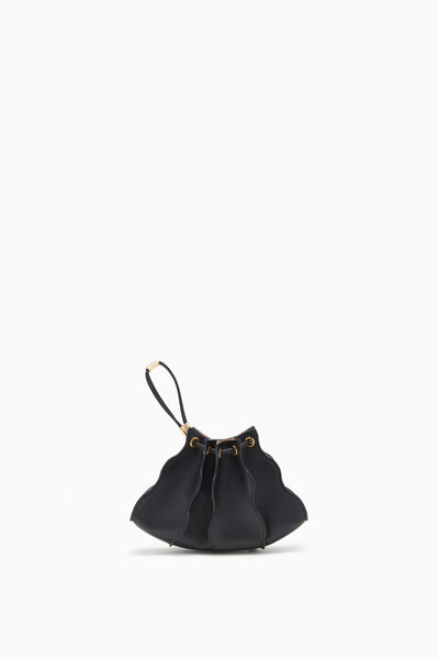 Black Leather Adria Wave Crossbody - Side Profile Sculptural Shape | Ulla Johnson