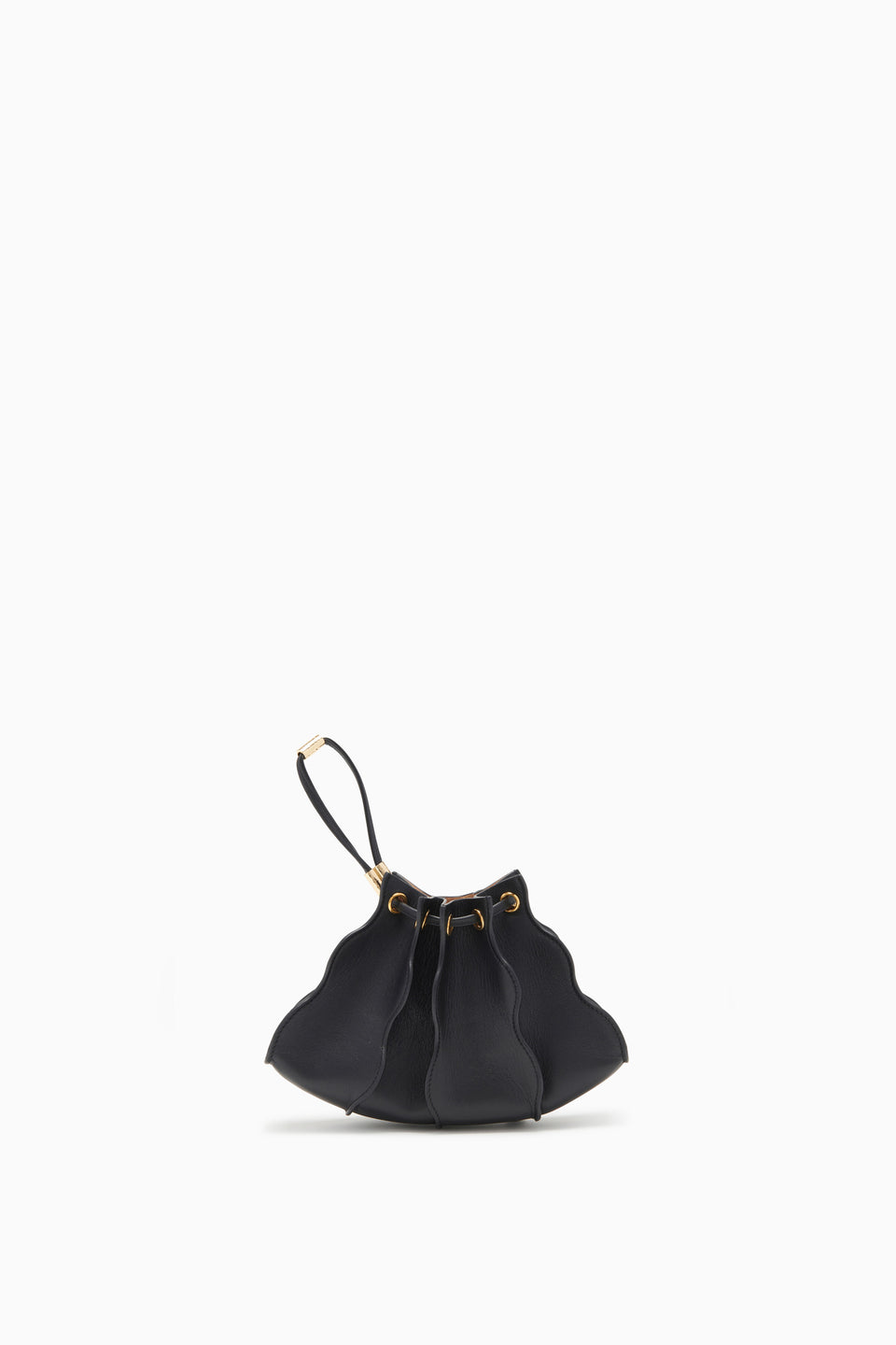 Black Leather Adria Wave Crossbody - Side Profile Sculptural Shape | Ulla Johnson