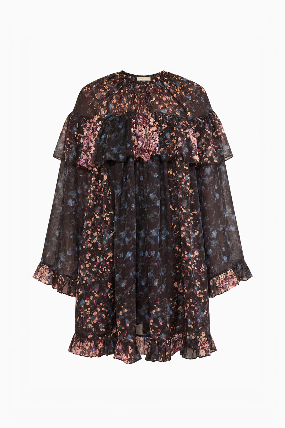 Eclipse Luxury Silk Mini Dress - Flat Lay, Bouquet Jacquard Print | Ulla Johnson