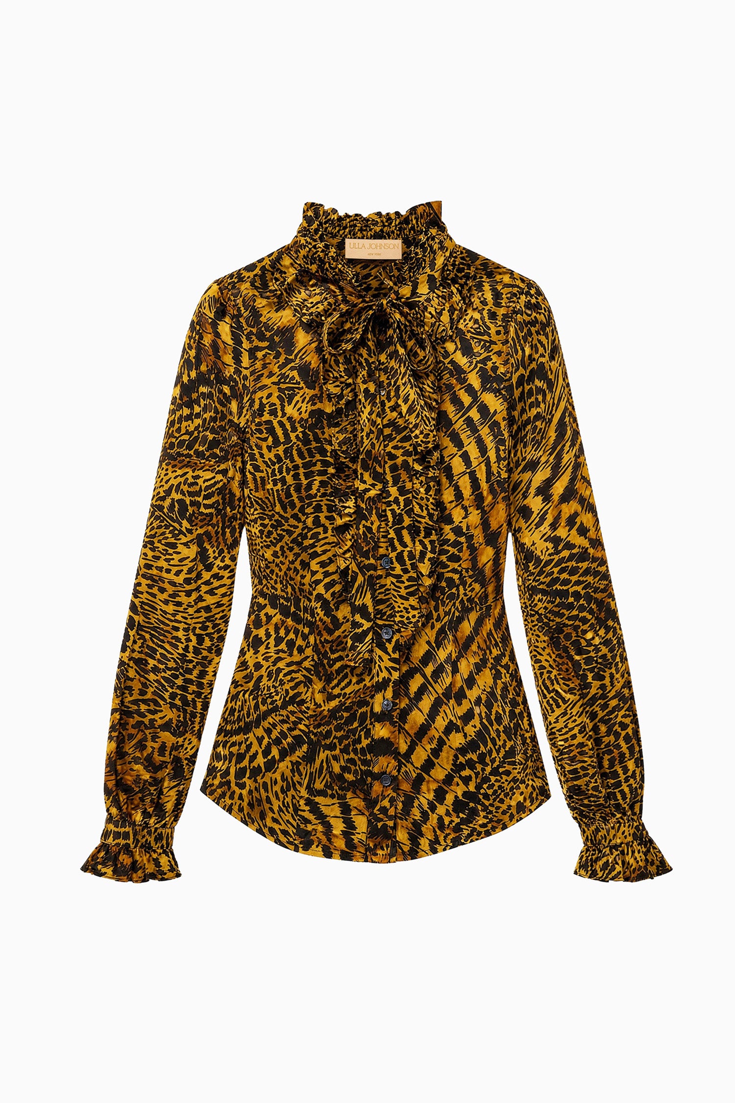 Ulla Johnson Wren Print Silk Crepe de Chine Blouse - Flat Lay Product Shot | Ulla Johnson