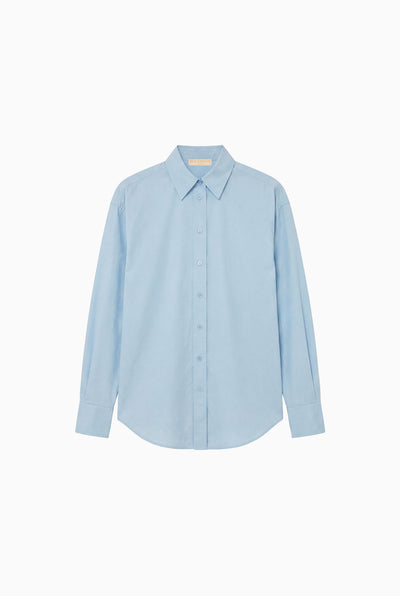 Heron Premium Cotton Long Sleeve Blouse - Flat Lay on White | Ulla Johnson