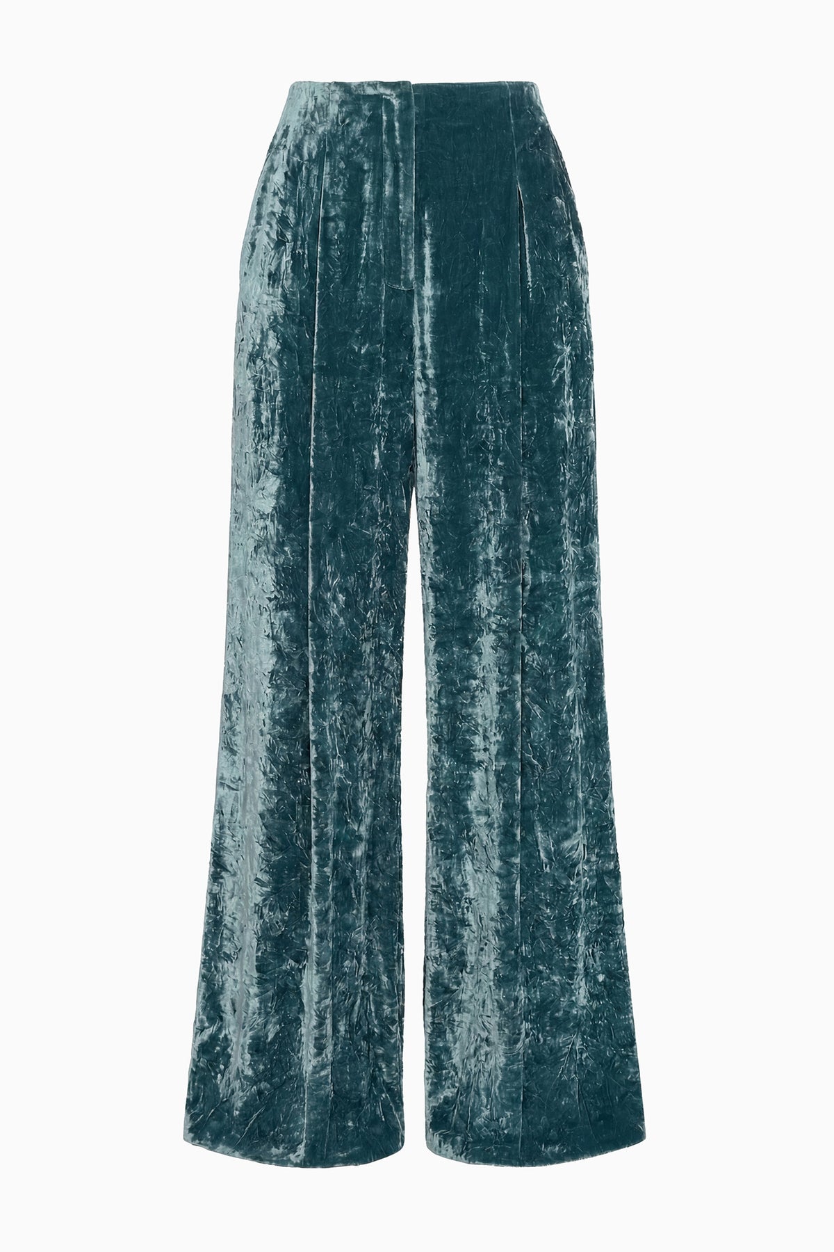 ⁣⁢Jadeite Pantalone in velluto di seta - Look sfilata AW26 30, abbinato a blazer in velluto | Ulla Johnson⁤⁣