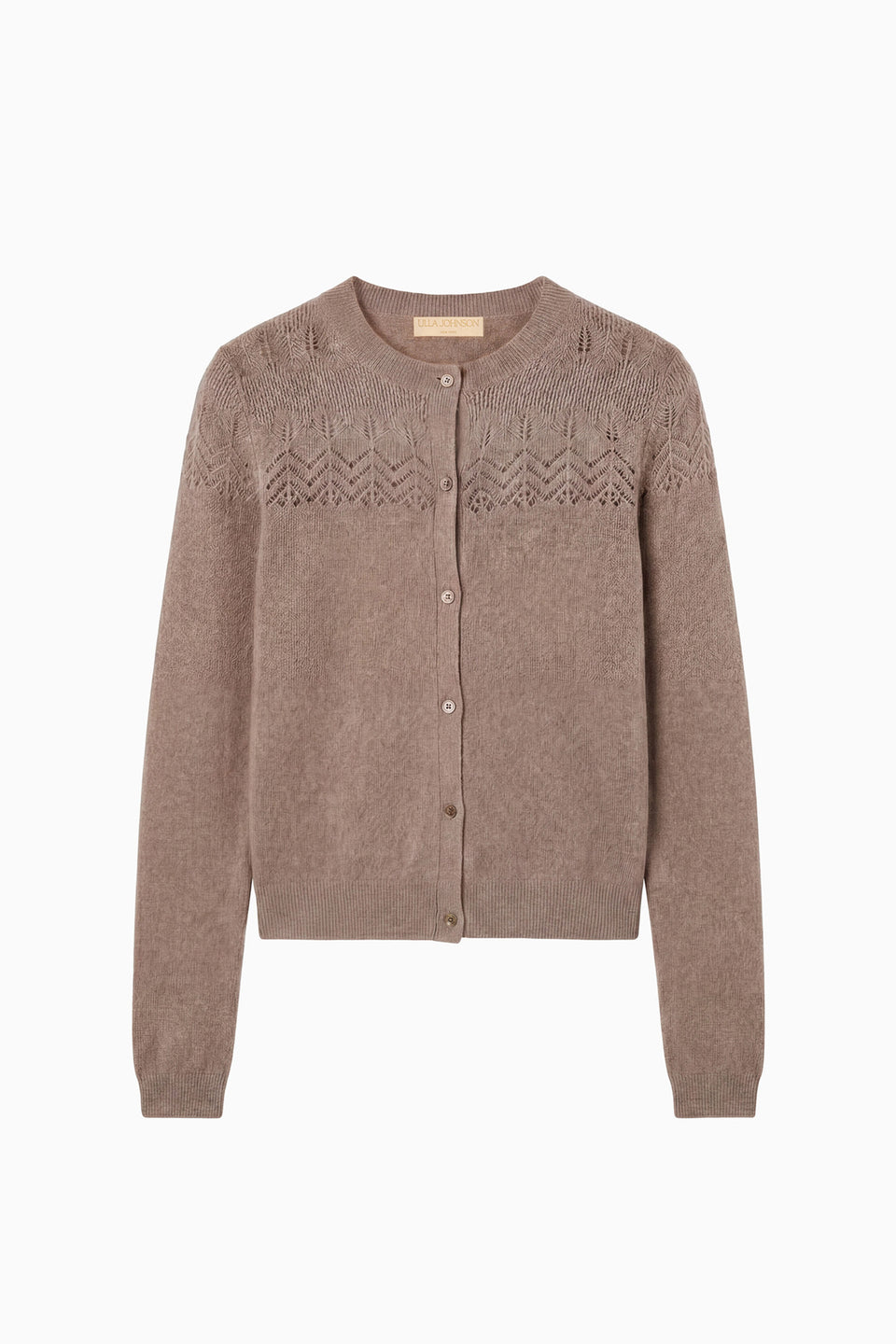 Driftwood Premium Cashmere Cardigan - Flat Lay Front View | Ulla Johnson