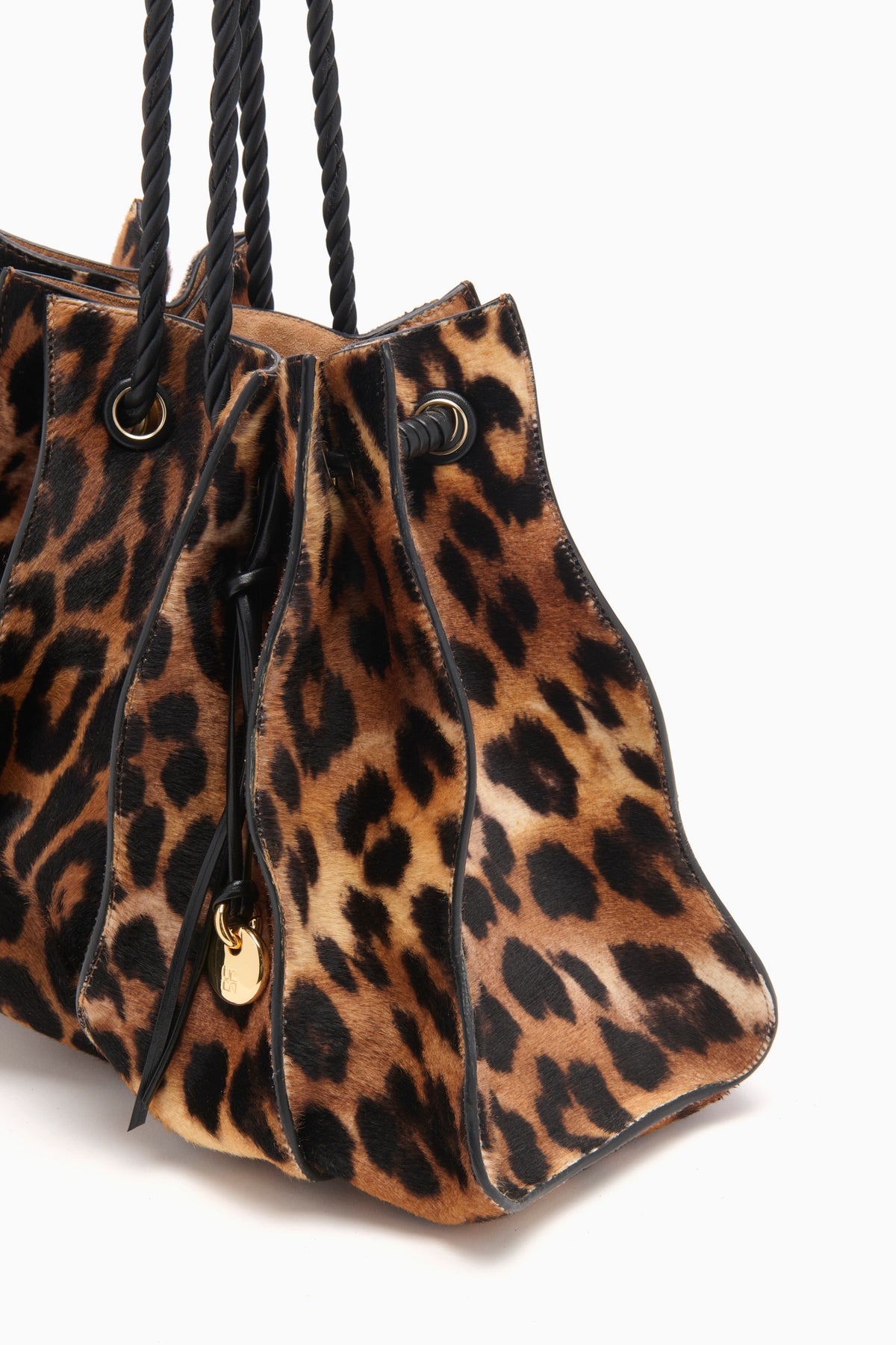 Leopard Calf Hair Adria Tote - Twisted Strap & Gold Hardware Detail | Ulla Johnson