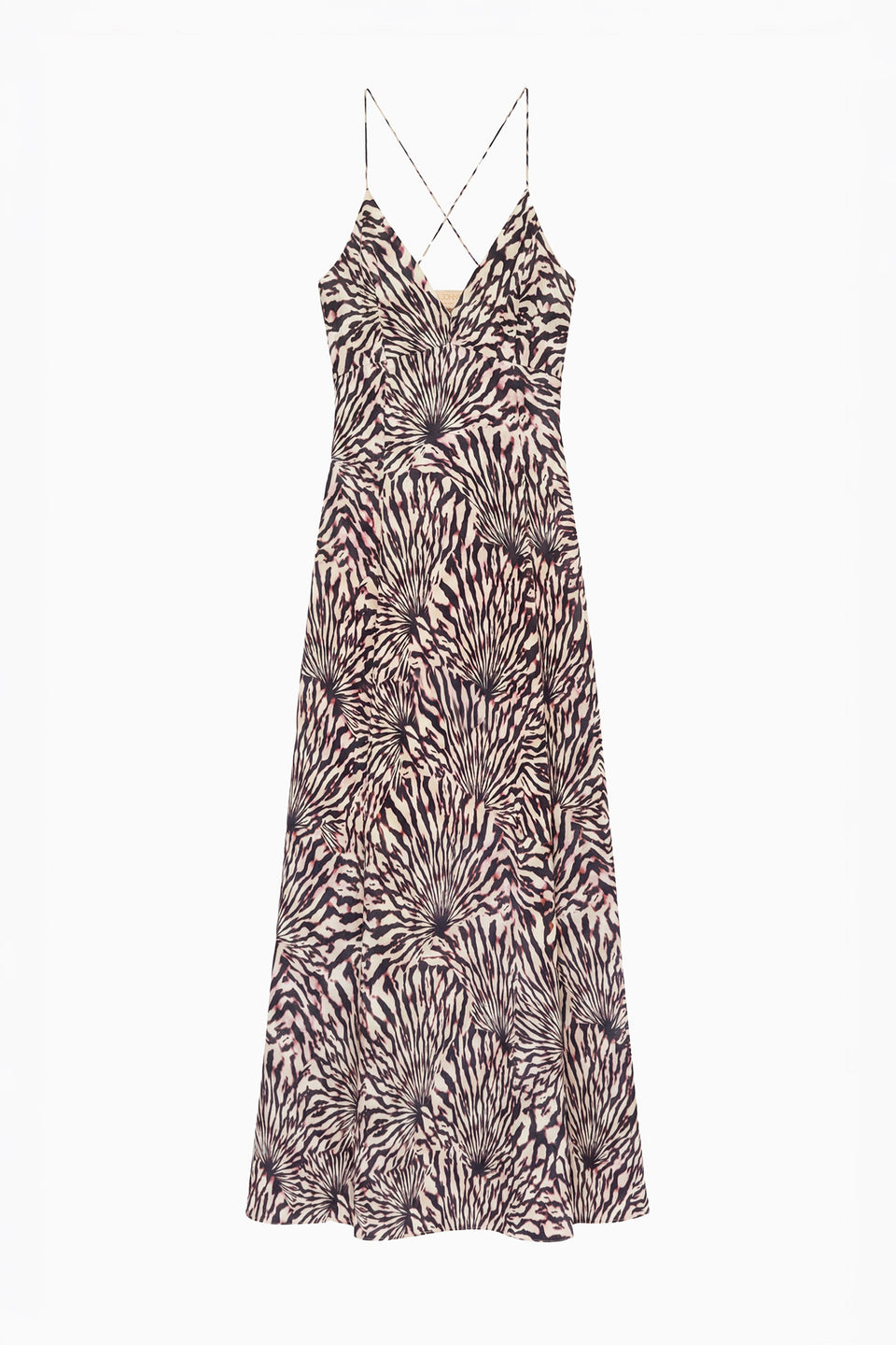 Rhodonite Printed High-Shine Satin Maxi Dress - Flat Lay | Ulla Johnson