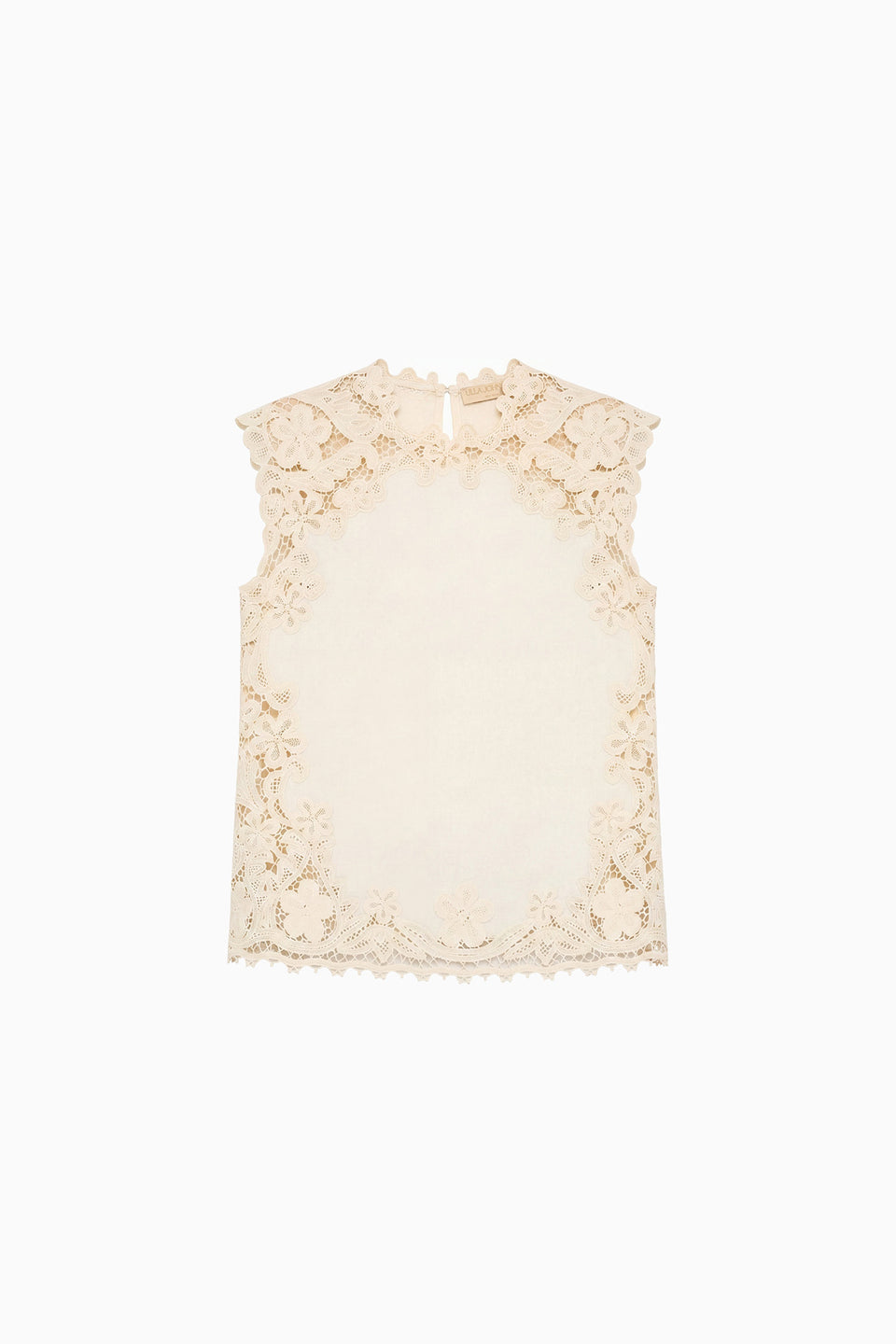 Ivory Designer Linen Lace Top - Flat Lay | Ulla Johnson