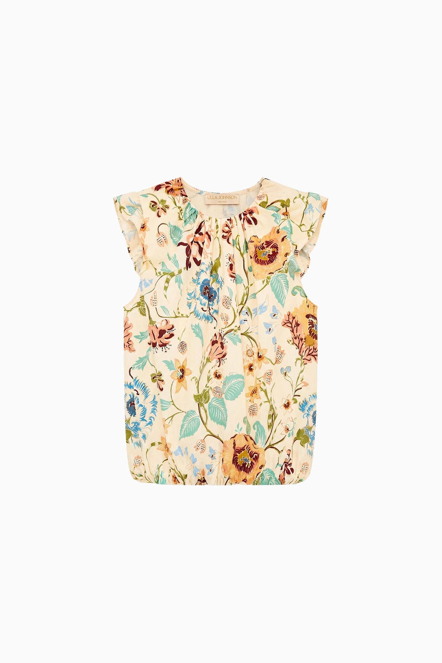 Ulla Johnson ⁣⁢Cropped Top aus Baumwolle Abalone in Abalone floral - Draufsicht | Ulla Johnson⁤⁣