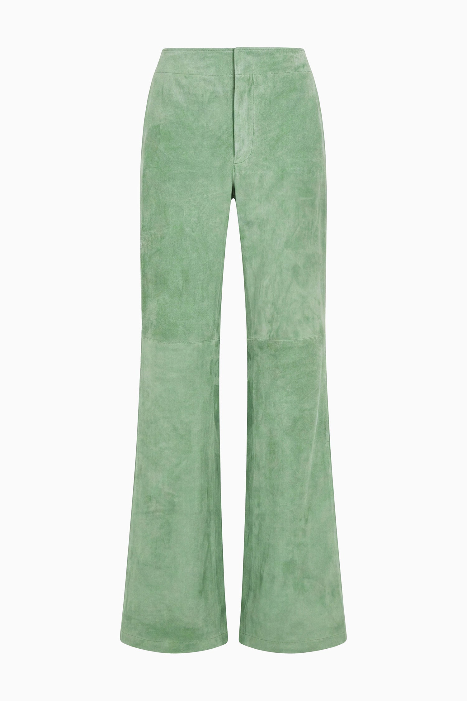 Ulla Johnson ⁣⁢Pantaloni Freja in pelle scamosciata verde Aventurine - Posato in piano, Vista prodotto | Ulla Johnson⁤⁣