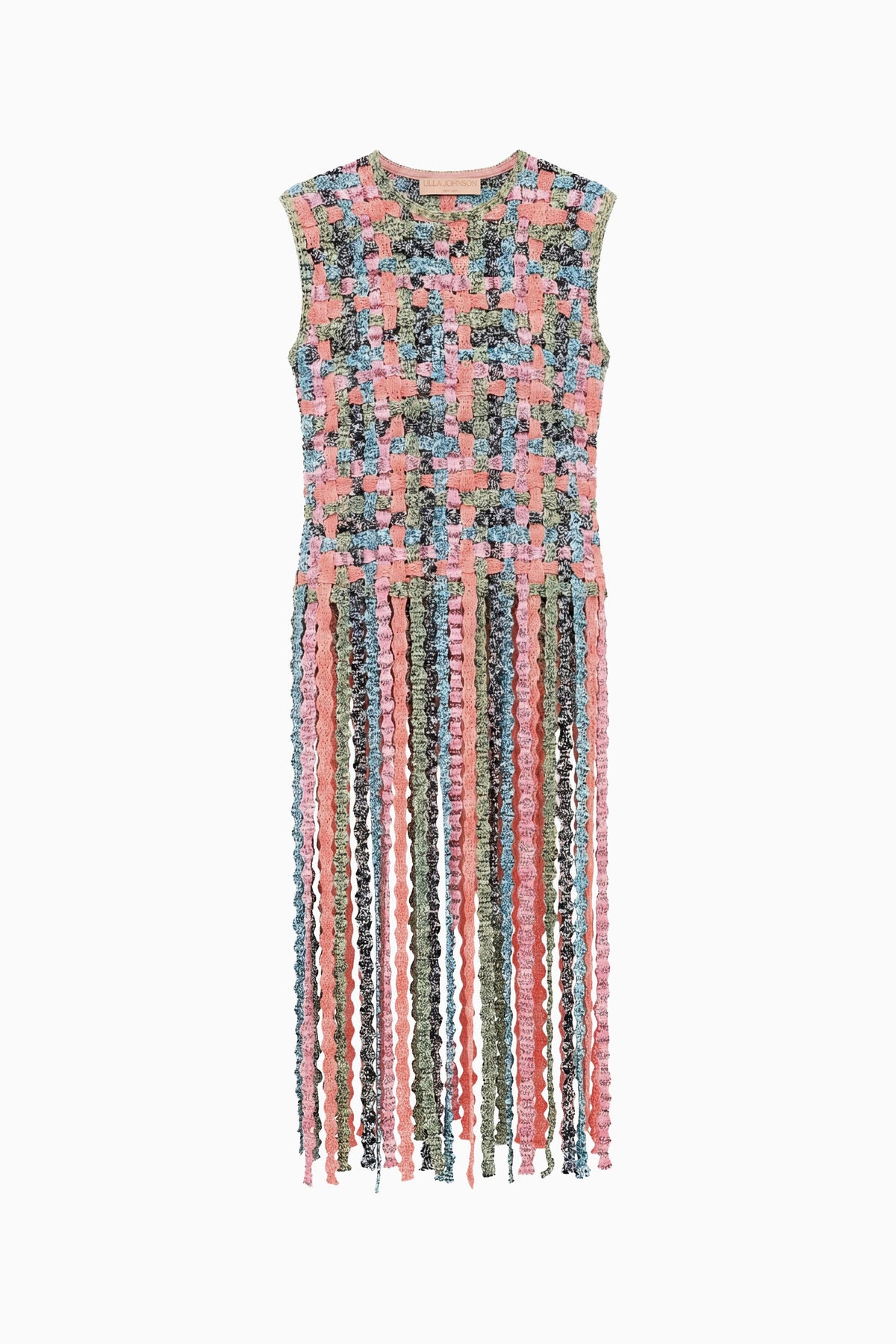 Sunweave Multicolor Designer Fringe Knit Top - Flat Lay on White | Ulla Johnson