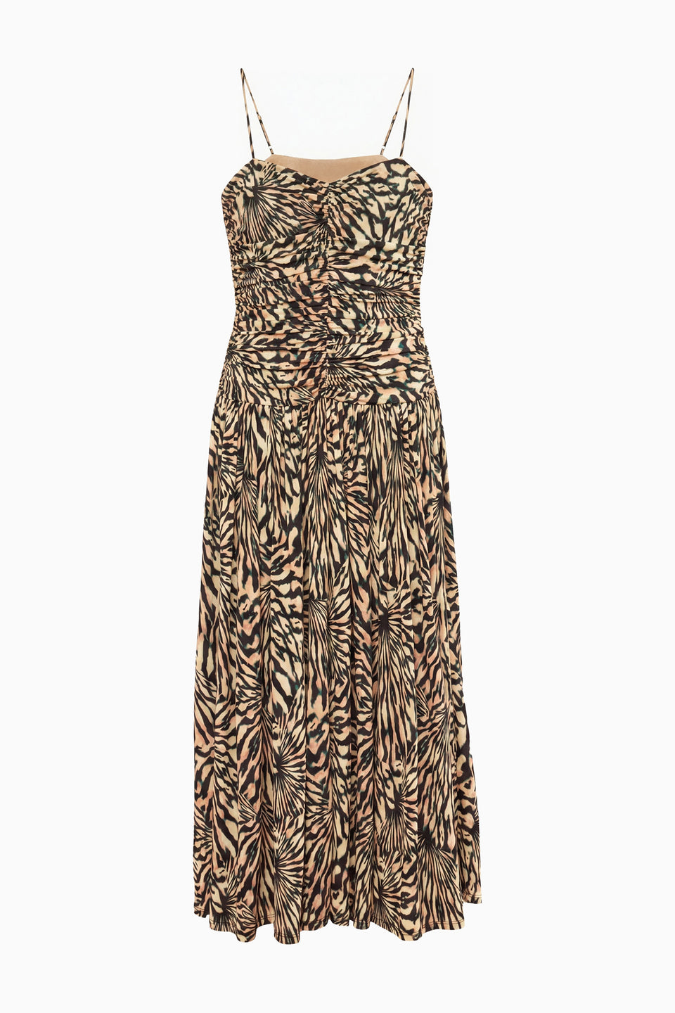 Celestite Print Matte Jersey Midi Dress, Seashell Motif - Flat Lay | Ulla Johnson