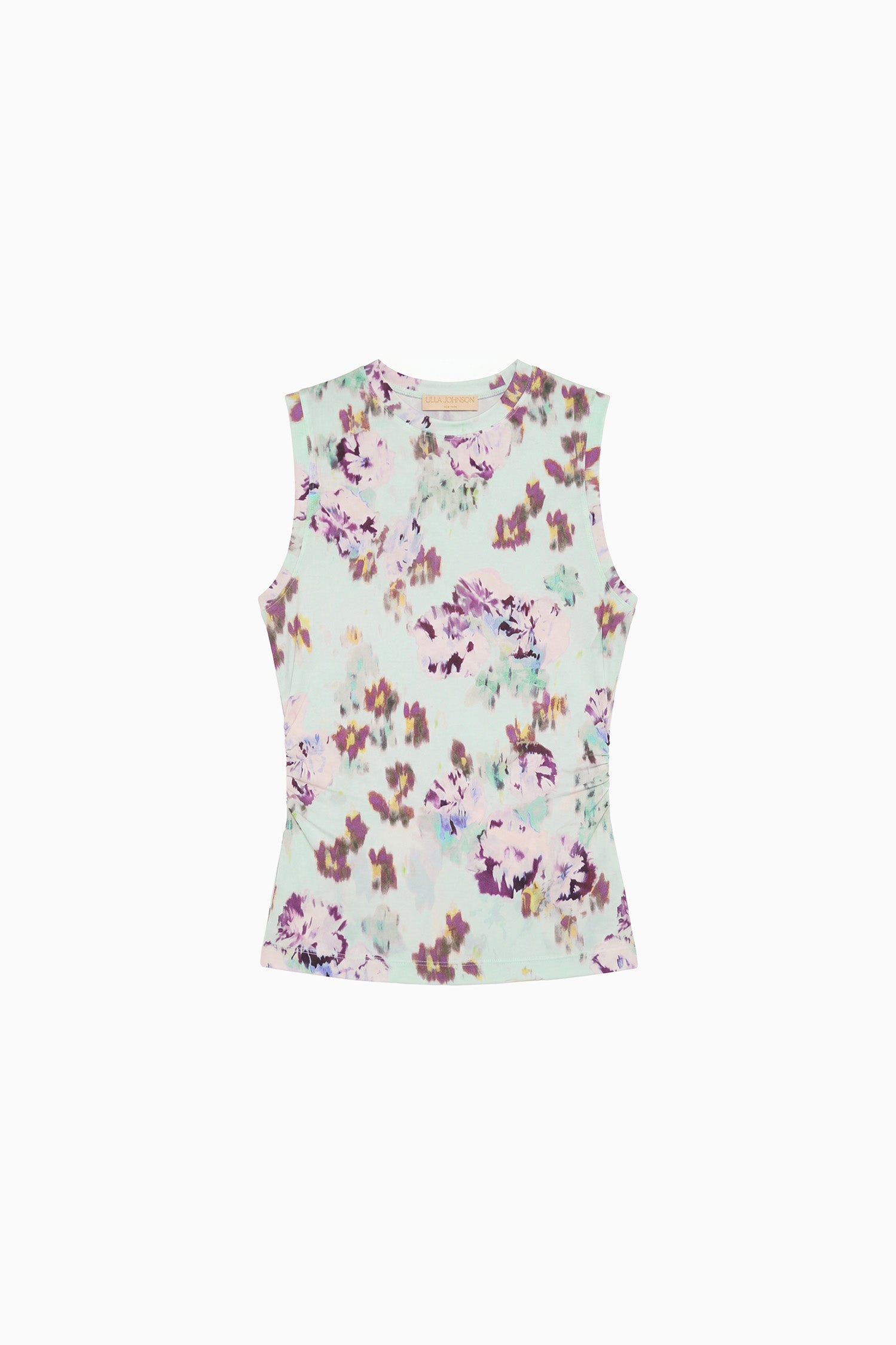 Ulla Johnson ⁣⁢Top de punto sin mangas con estampado floral ikat de menta Oasis - Plano | Ulla Johnson⁤⁣