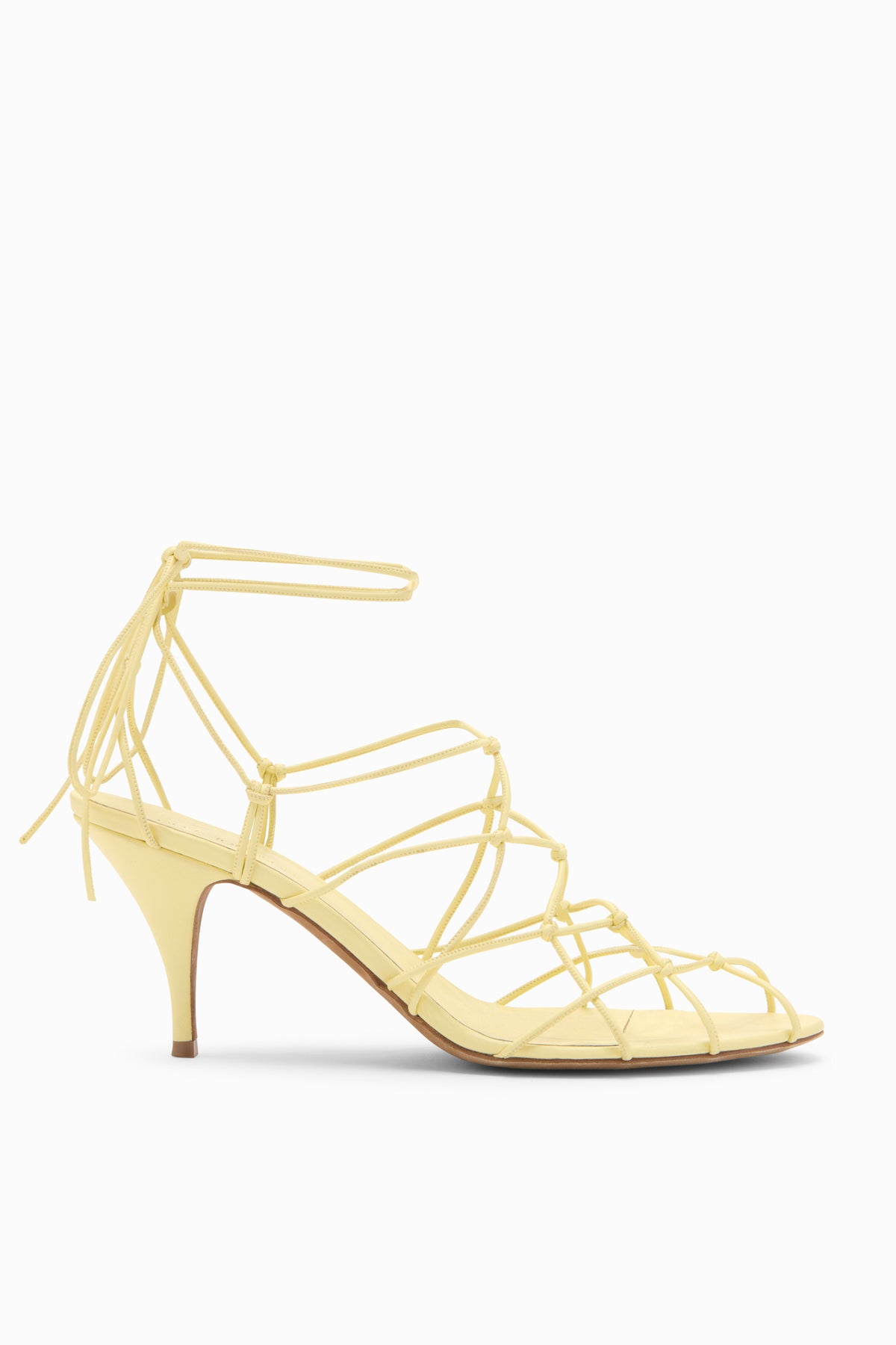 Lemon Vegan Leather Caged Pump - Side Profile | Ulla Johnson