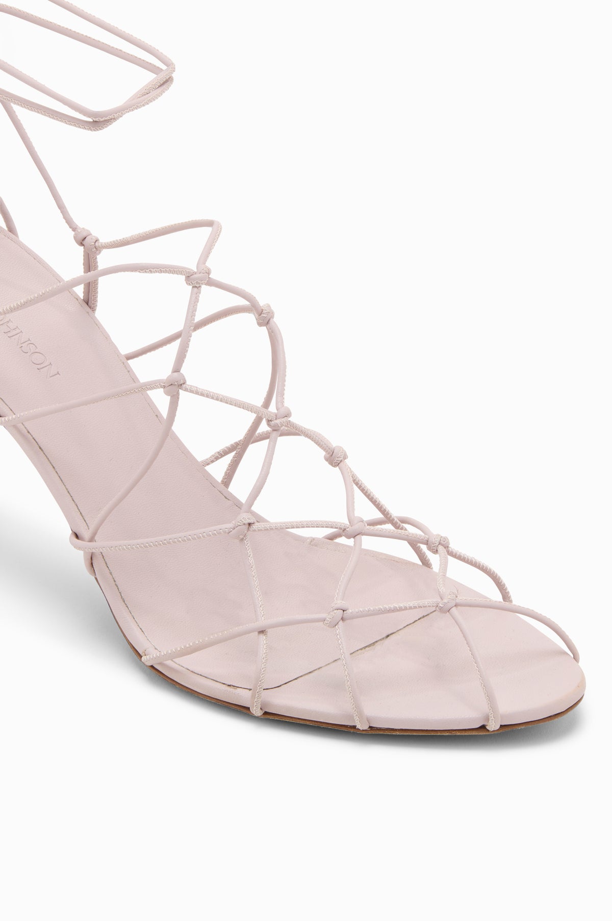 Wisteria Colette Pump - Knotted Caged Strap Close-Up Detail, Designer Heel | Ulla Johnson