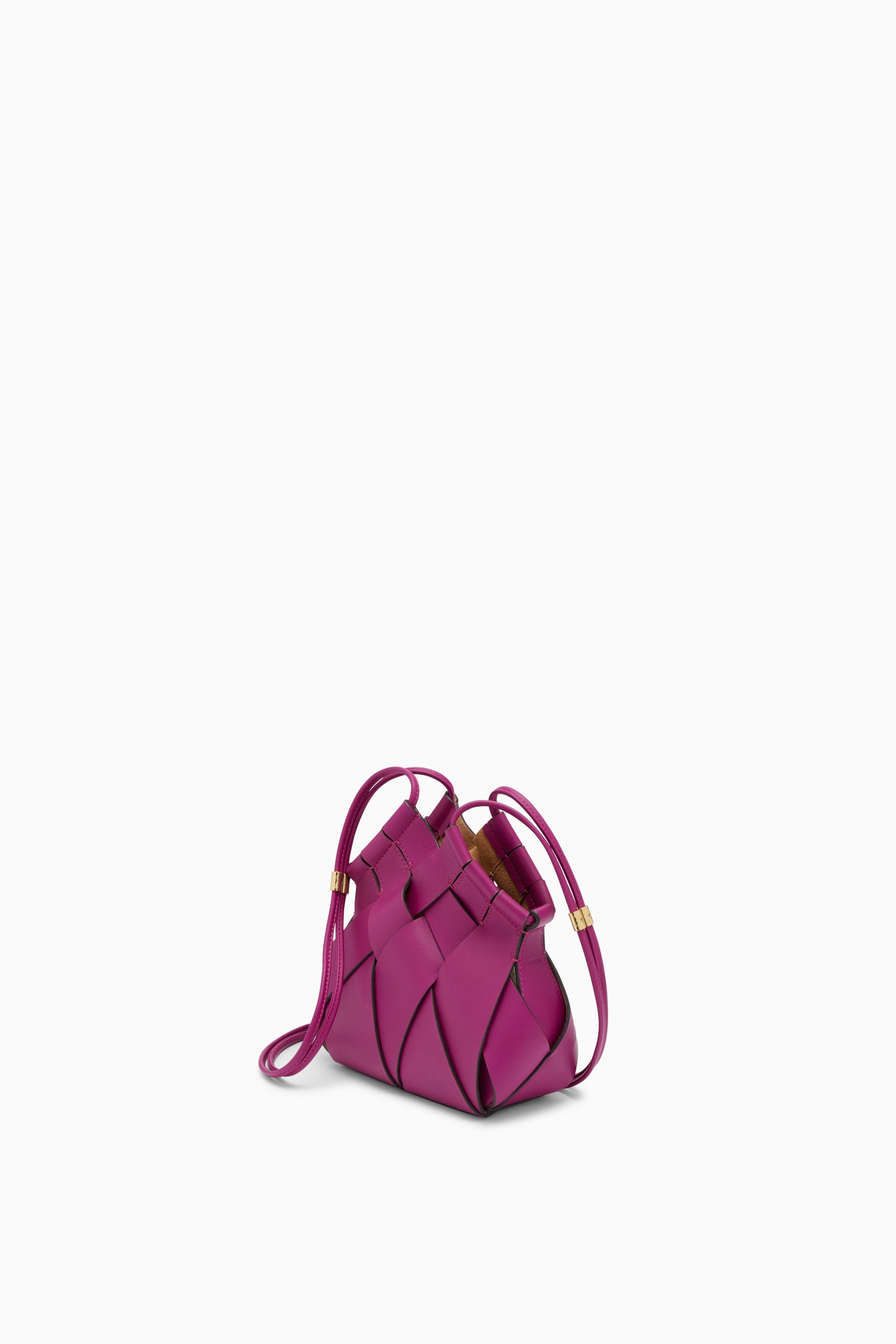 Ulla Johnson Orchid Italian Leather Woven Crossbody Bag - Three-Quarter View | Ulla Johnson