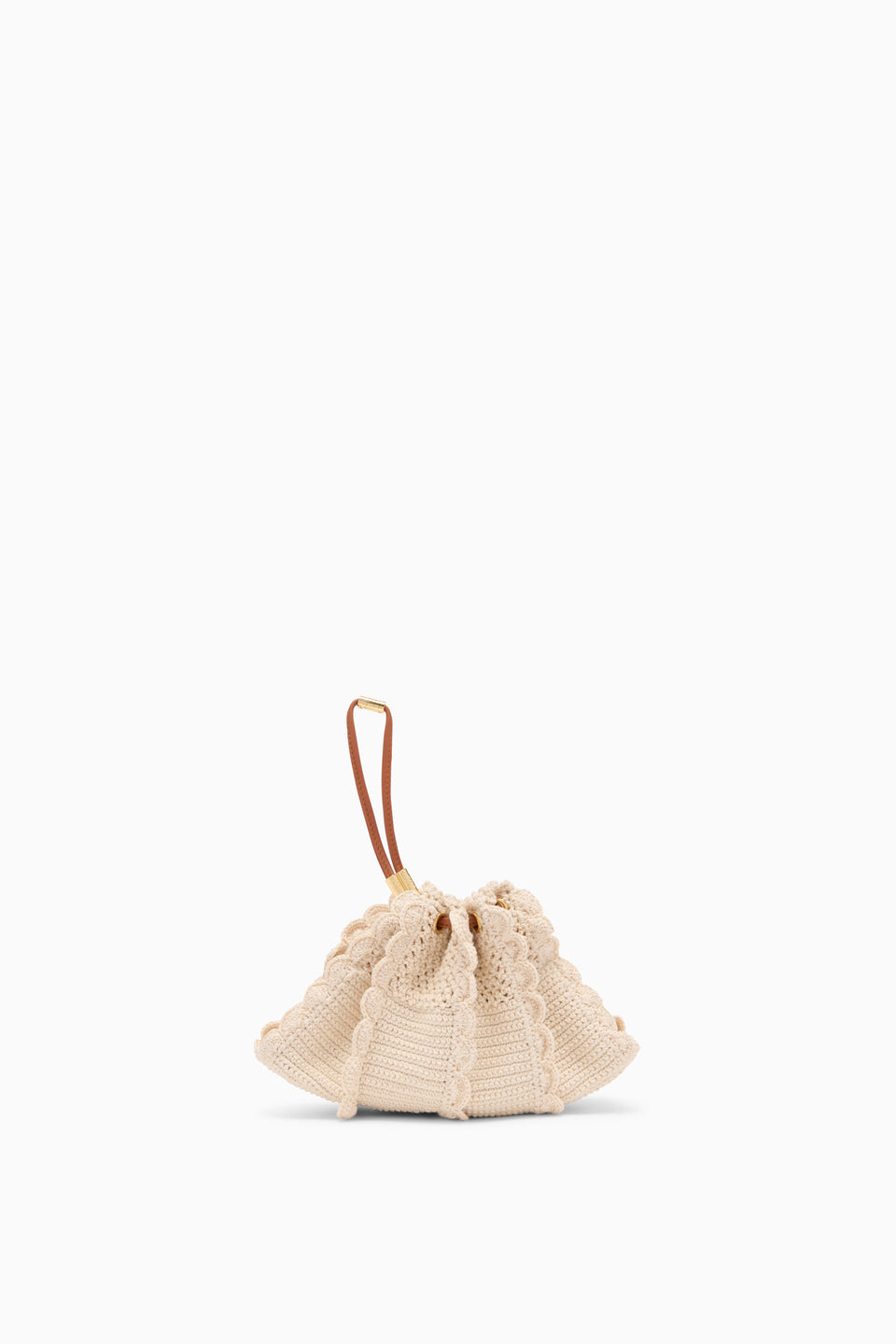 Cowrie Pima Cotton Crochet Small Crossbody Bag - Front View | Ulla Johnson