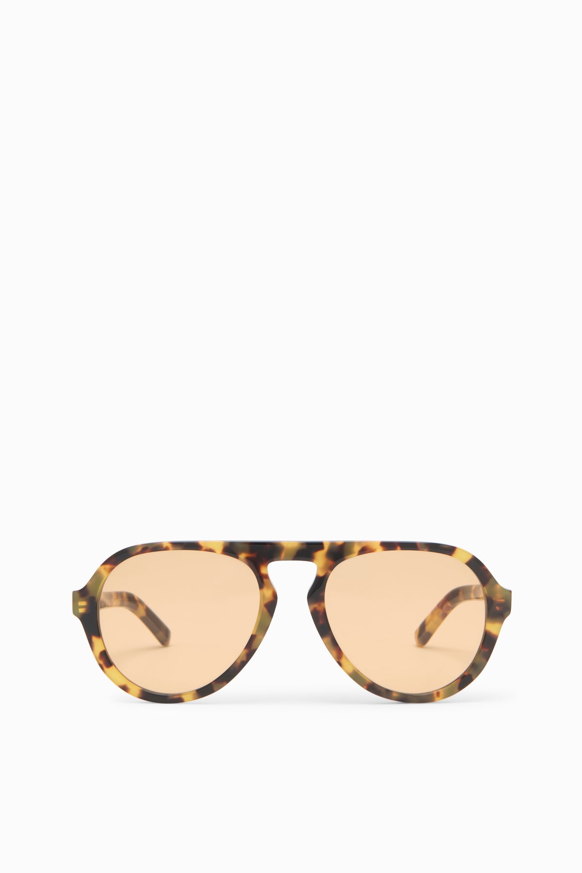 Tortoise Acetate Oversized Aviator Sunglasses - Front View | Ulla Johnson