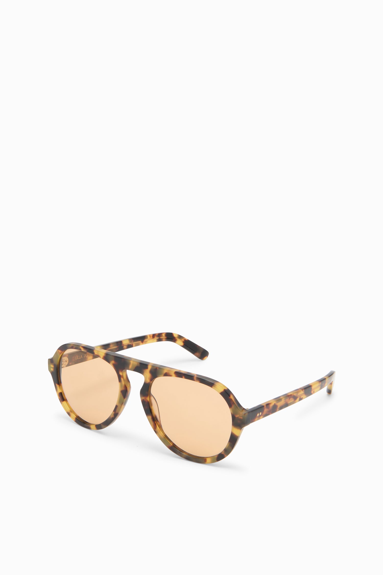 Ulla Johnson Tortoise Acetate Oversized Aviator Sunglasses - Three Quarter View | Ulla Johnson