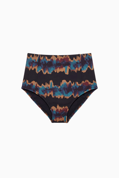 ⁣⁢Bas de bikini taille haute à imprimé ikat Alloy Zahara - Vue à plat | Ulla Johnson⁤⁣