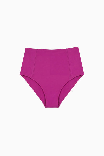 ⁣⁢Bas de bikini taille haute de créateur Zahara Plum - Vue à plat | Ulla Johnson⁤⁣
