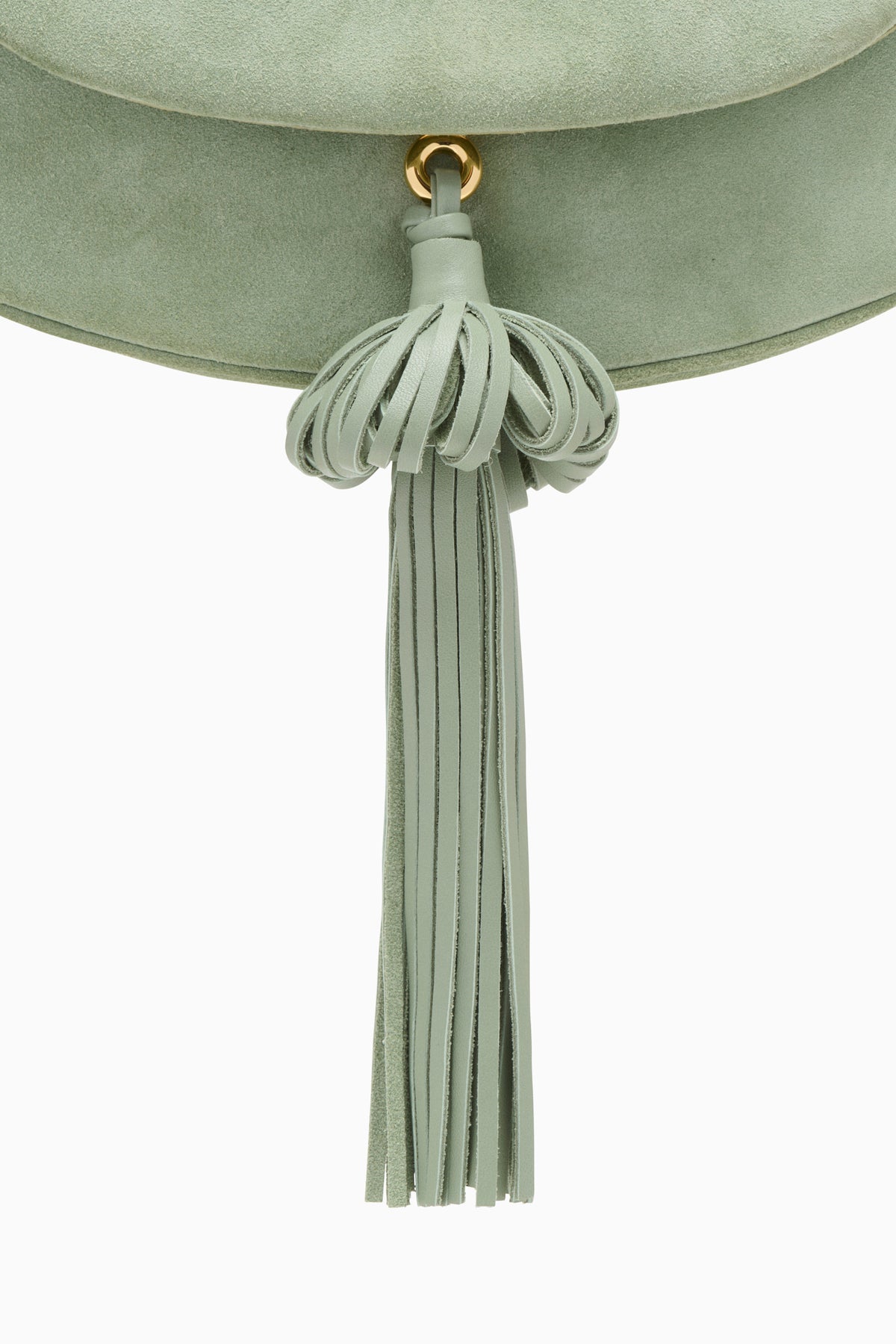 Sea Glass Suede Paloma Bag - Hand-Shaped Tassel & Gold Hardware Detail | Ulla Johnson