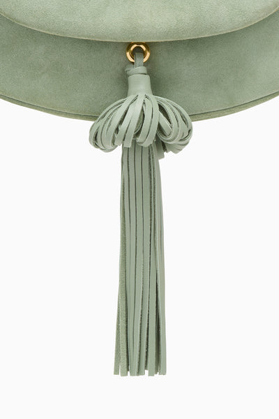 Sea Glass Suede Paloma Bag - Hand-Shaped Tassel & Gold Hardware Detail | Ulla Johnson
