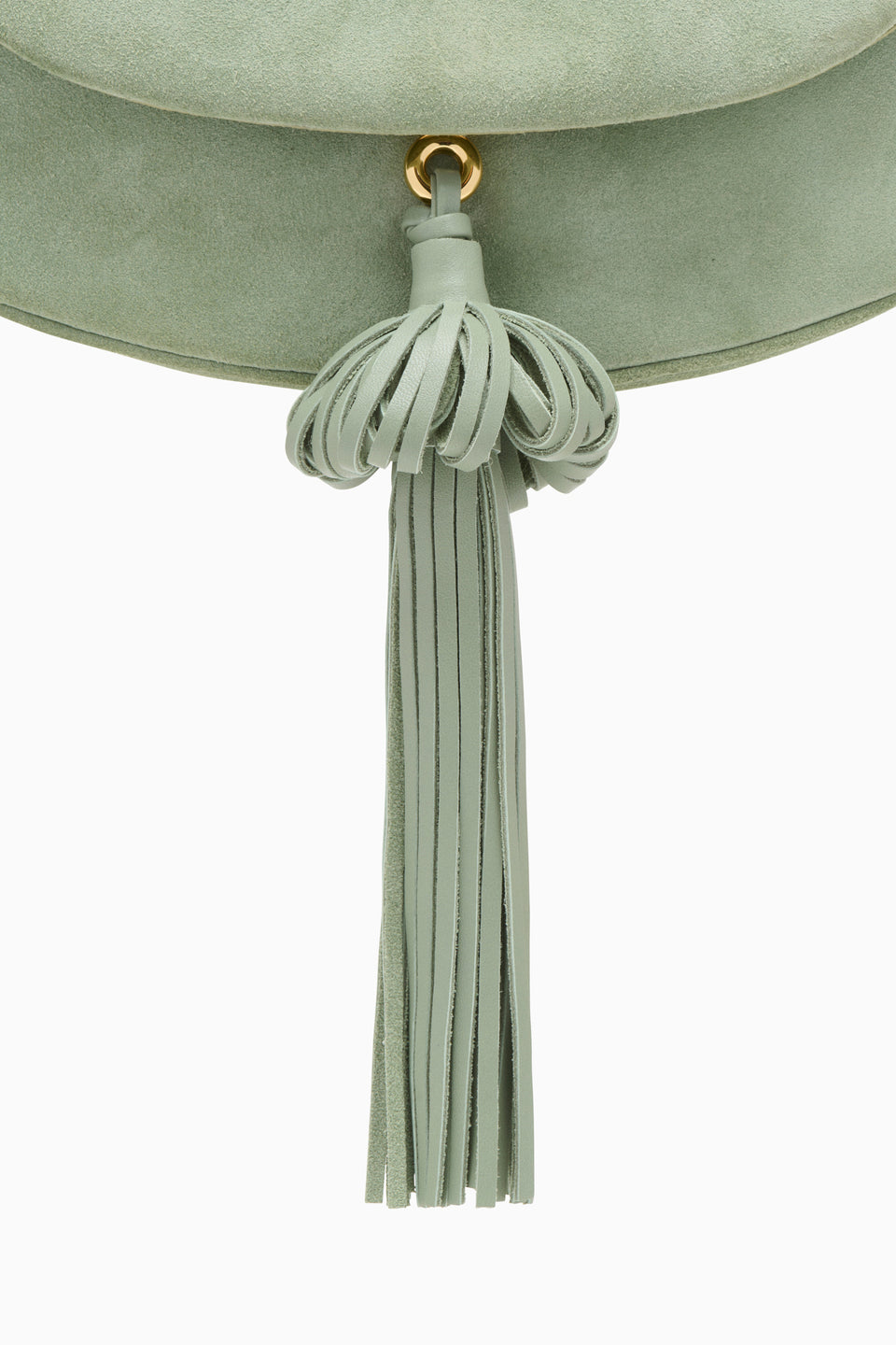 Sea Glass Suede Paloma Bag - Hand-Shaped Tassel & Gold Hardware Detail | Ulla Johnson