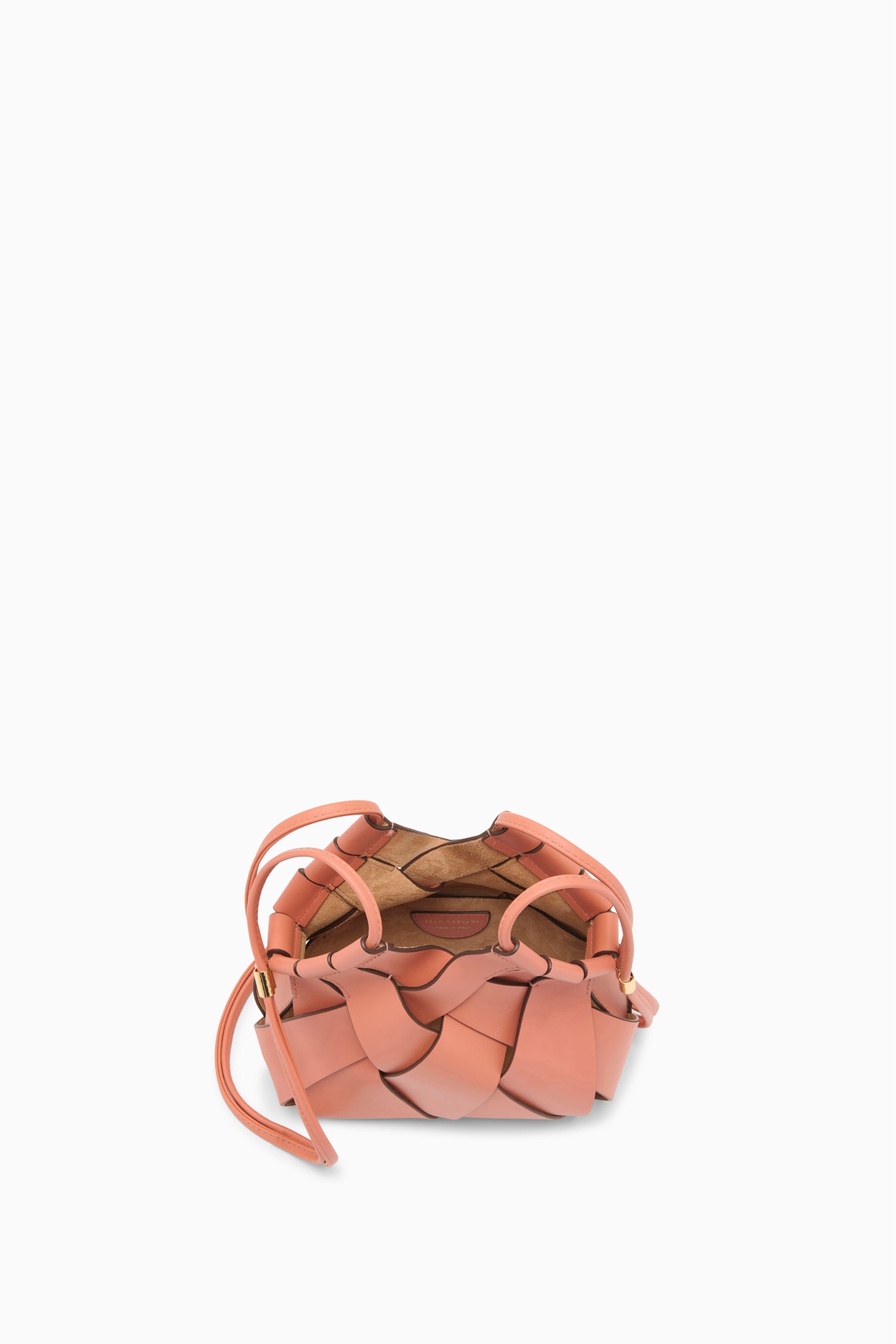 Ulla Johnson Rose Woven Leather Charlotte Crossbody Bag - Interior View | Ulla Johnson