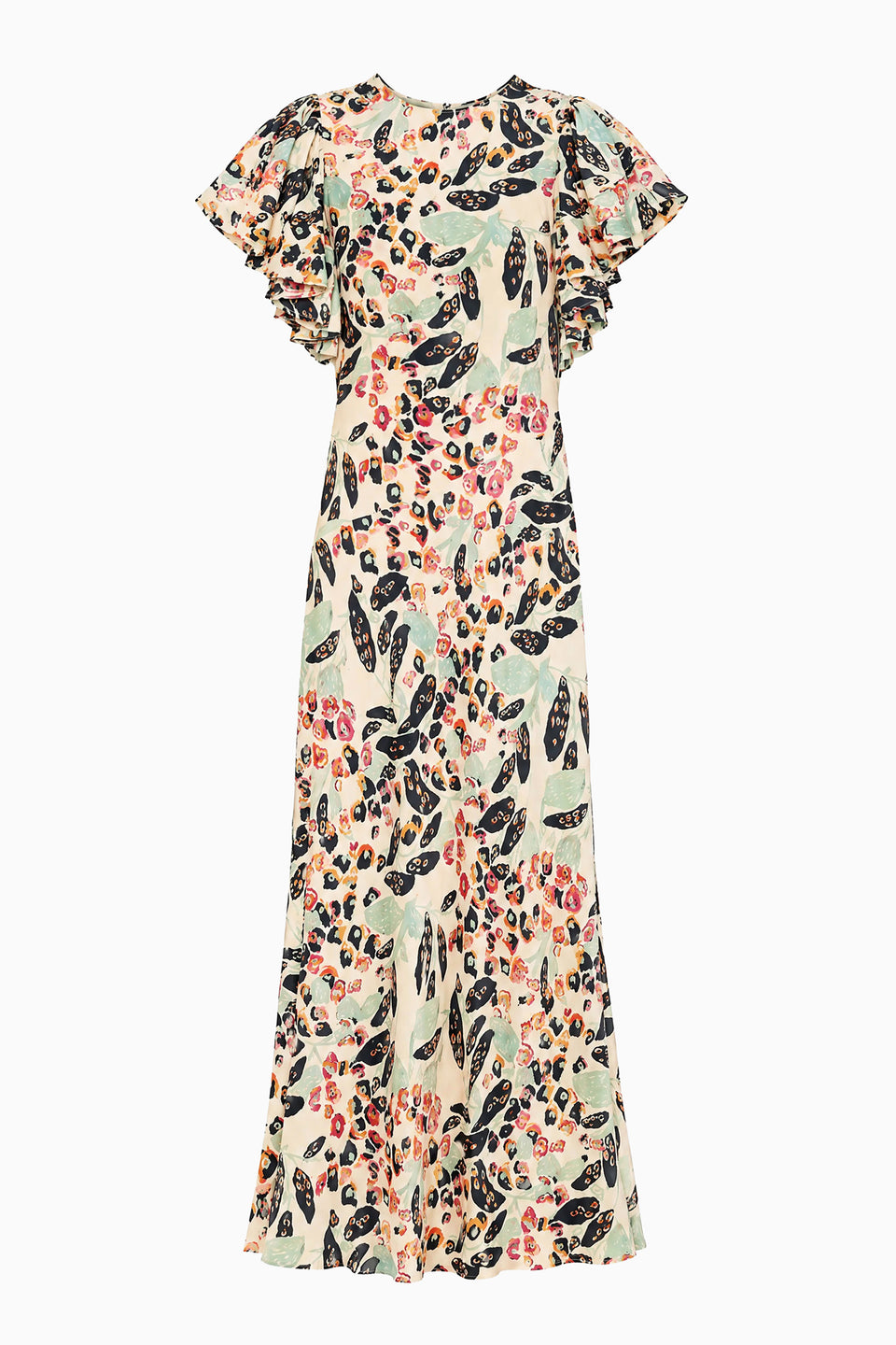Mariam Flutter Sleeve Dress - Calla Lily