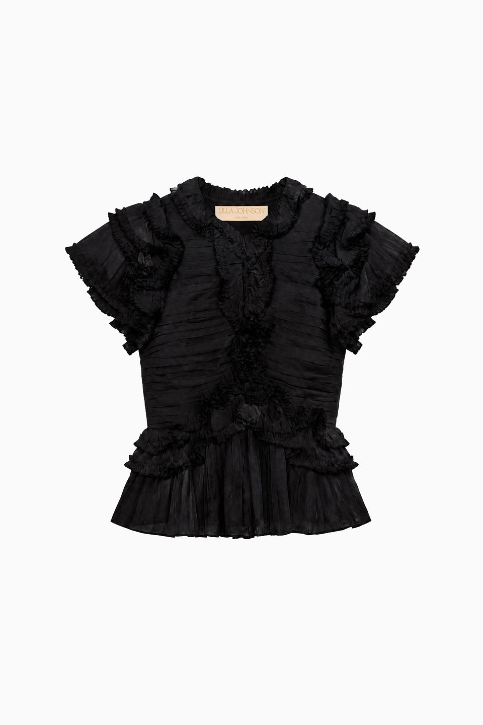 Corinne Ruffle Top - Noir