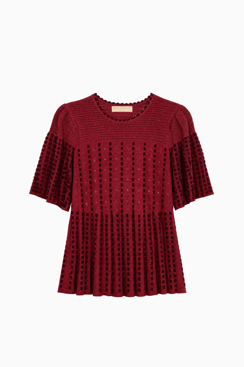 Avelina Knit Cape Top - Garnet