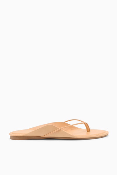 Miele Vachetta Leather Luxury Flip Flop Sandal - Side Profile | Ulla Johnson