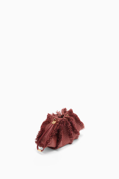 Acajou Raffia Adria Small Crossbody - Three-Quarter Angle with Fringe Detail | Ulla Johnson