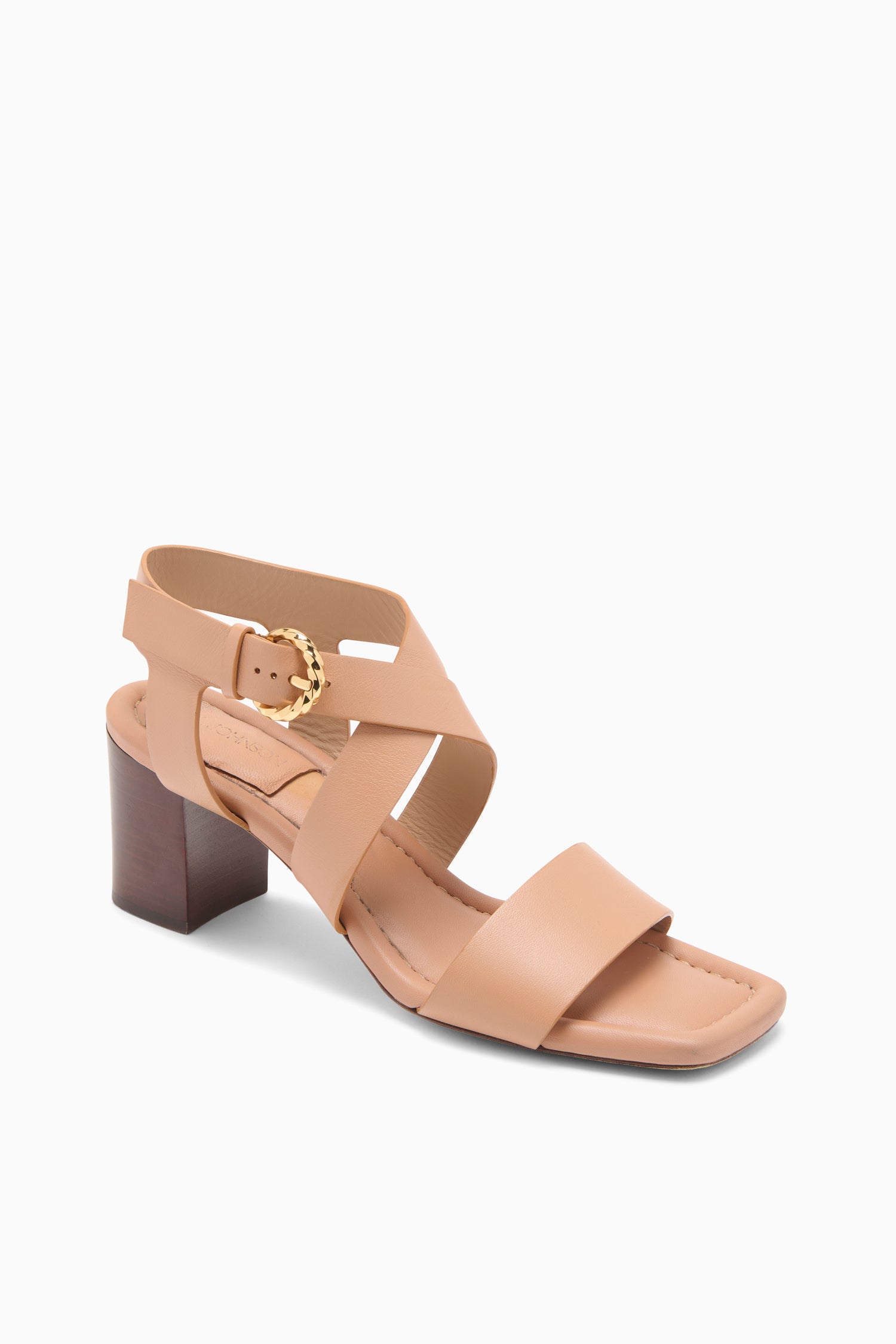 Ulla Johnson Sienna Leather Crossover Strap Sandal - Three-Quarter View | Ulla Johnson