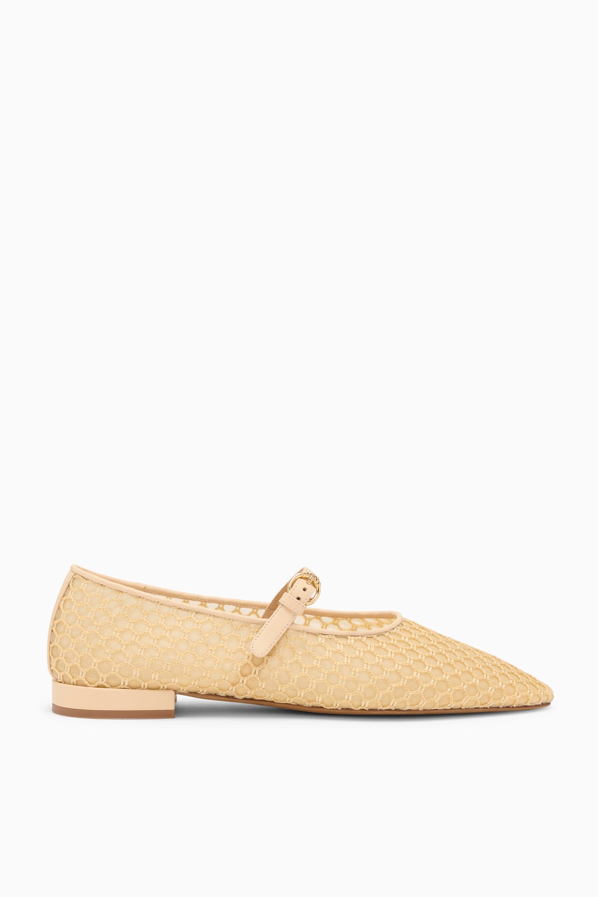 Sand Mesh Isobel Ballet Flat - Side Profile | Ulla Johnson
