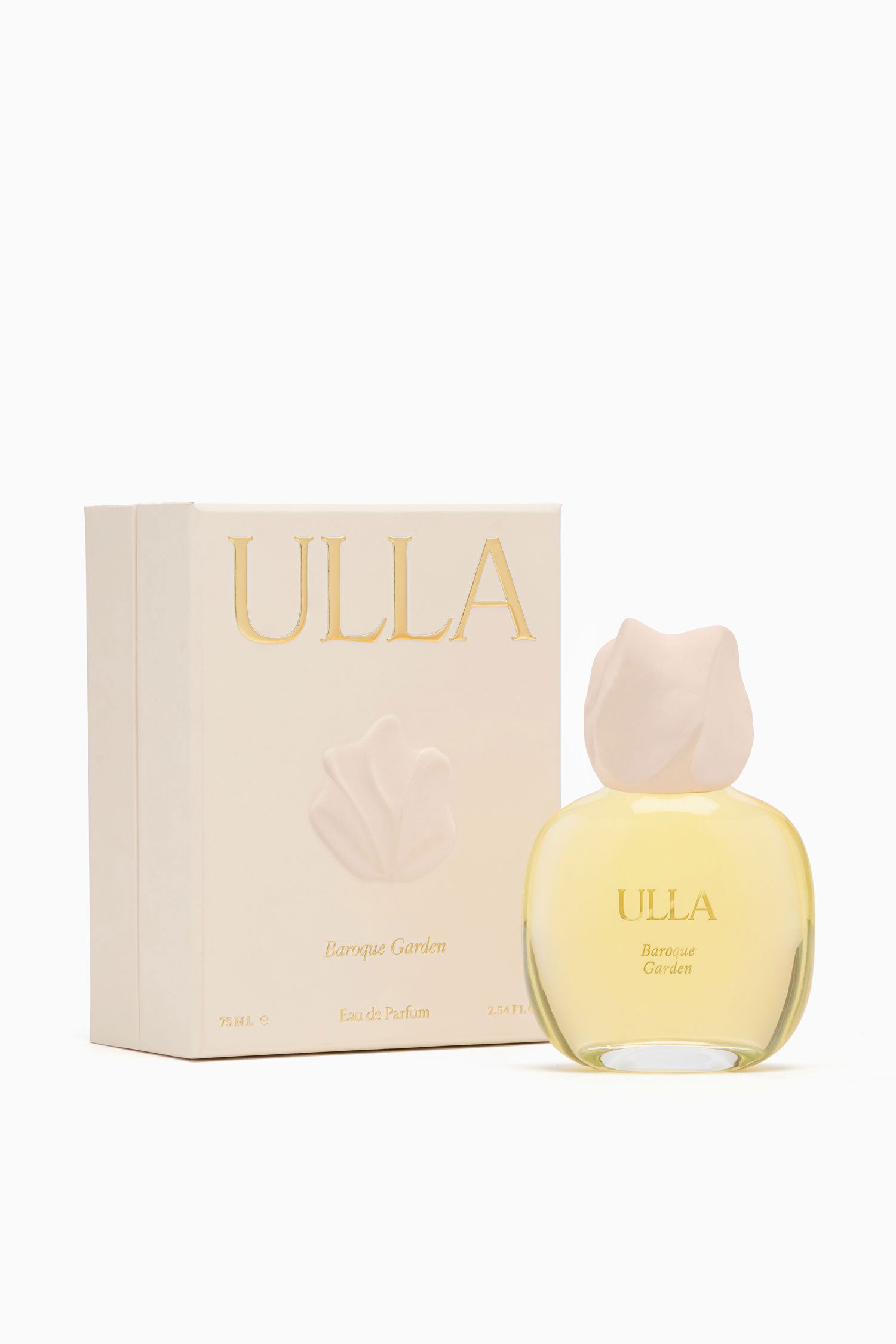 Ulla Johnson ULLA Baroque Garden Luxury Eau de Parfum Bottle with Blush Gift Box - Front View | Ulla Johnson